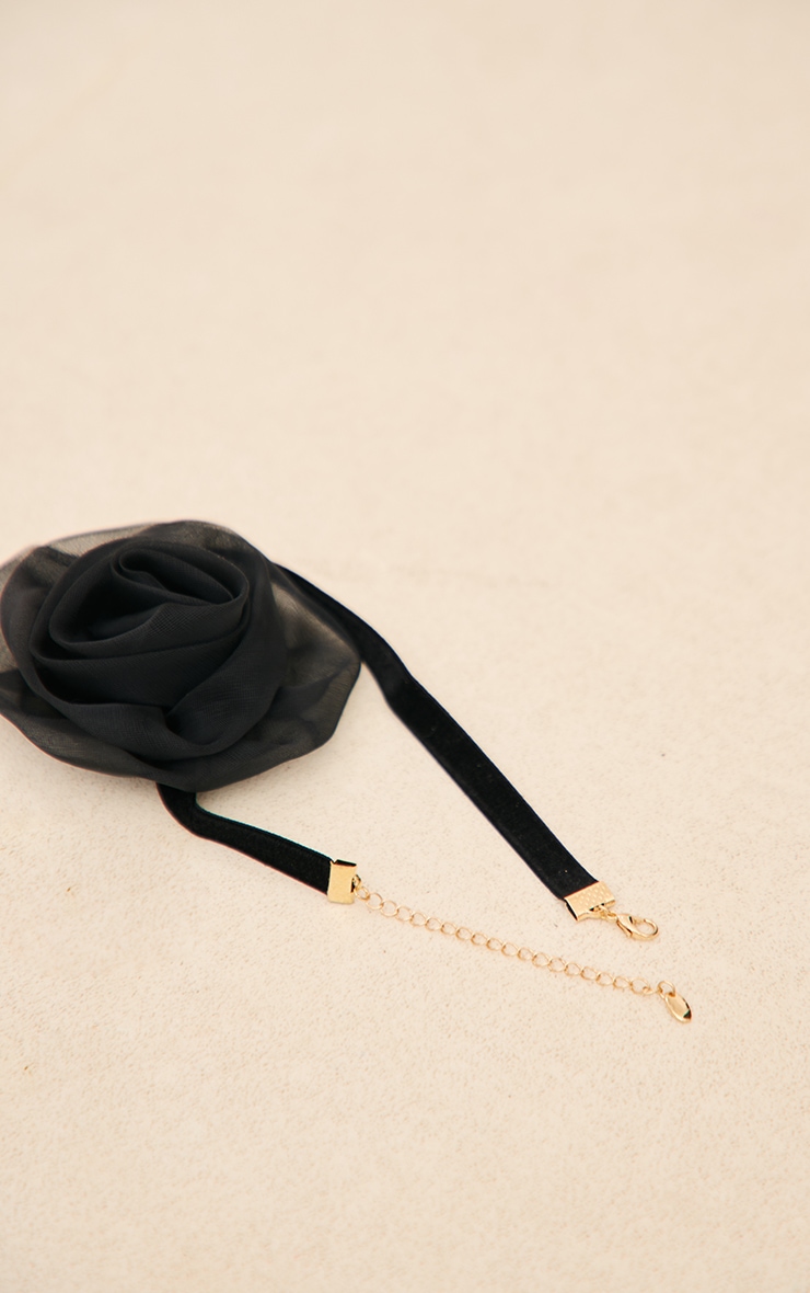 Black Organza Corsage Choker image 3