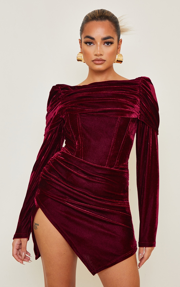 petite velvet dress