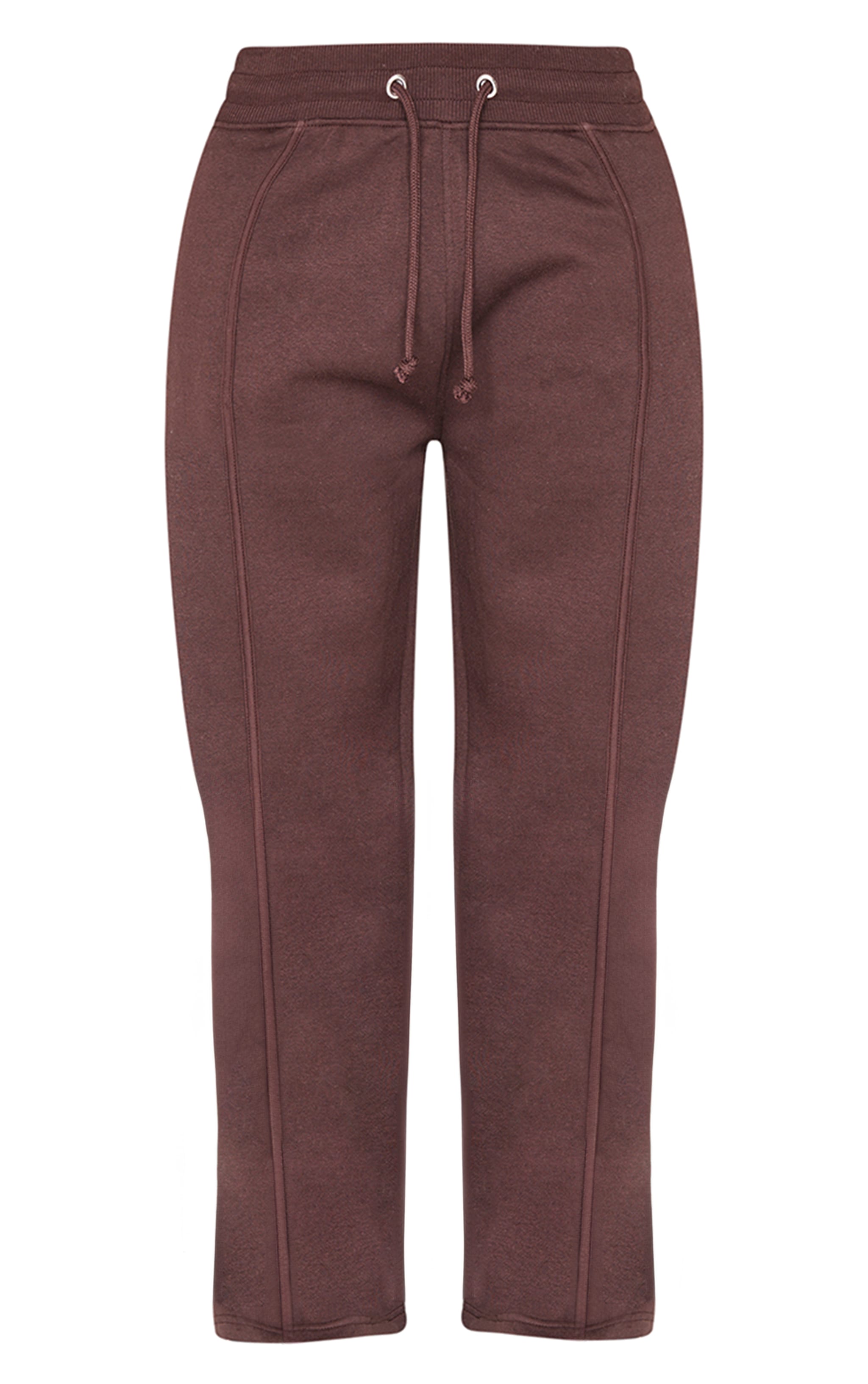 Shape Chocolate Binded High Waist Wide Leg Sweatpants image 5
