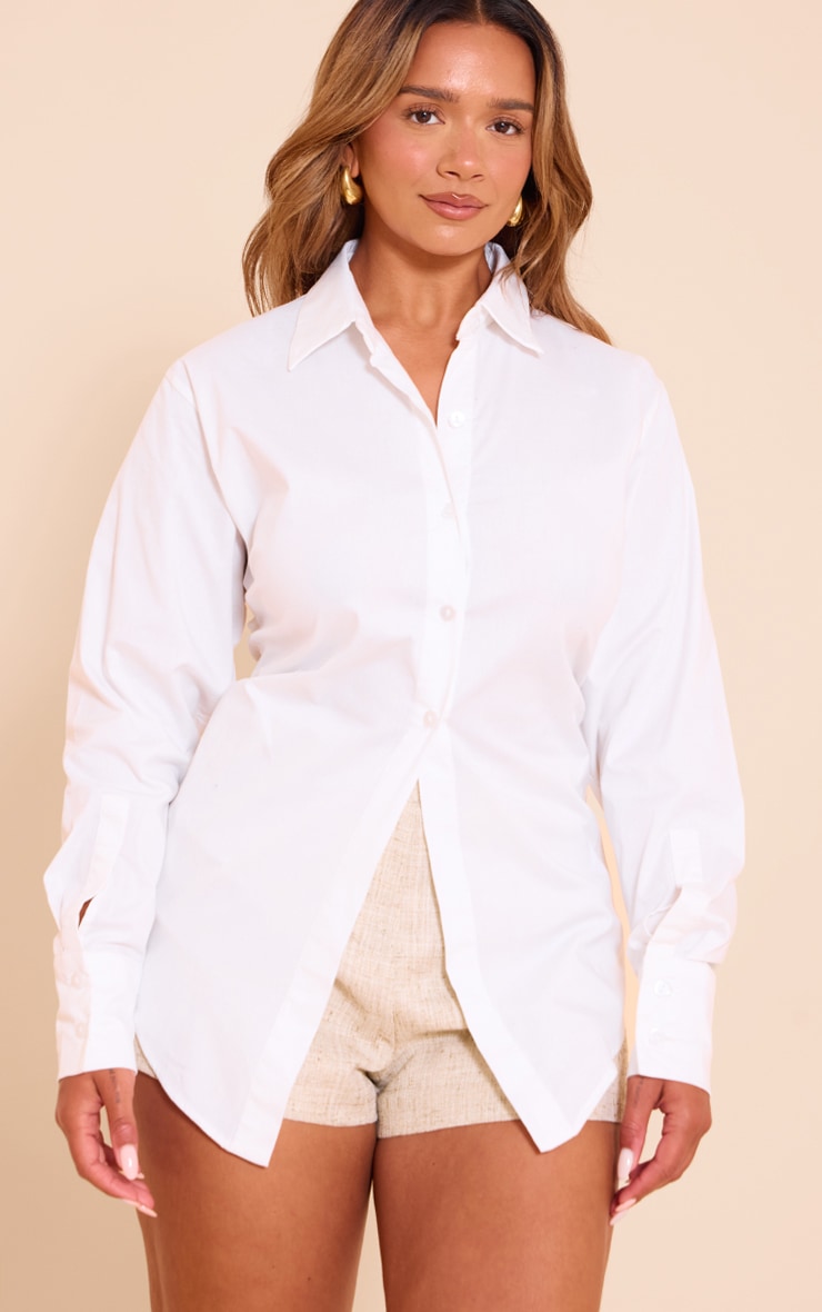 Shape White Button Front Tie Back Shirt image 2