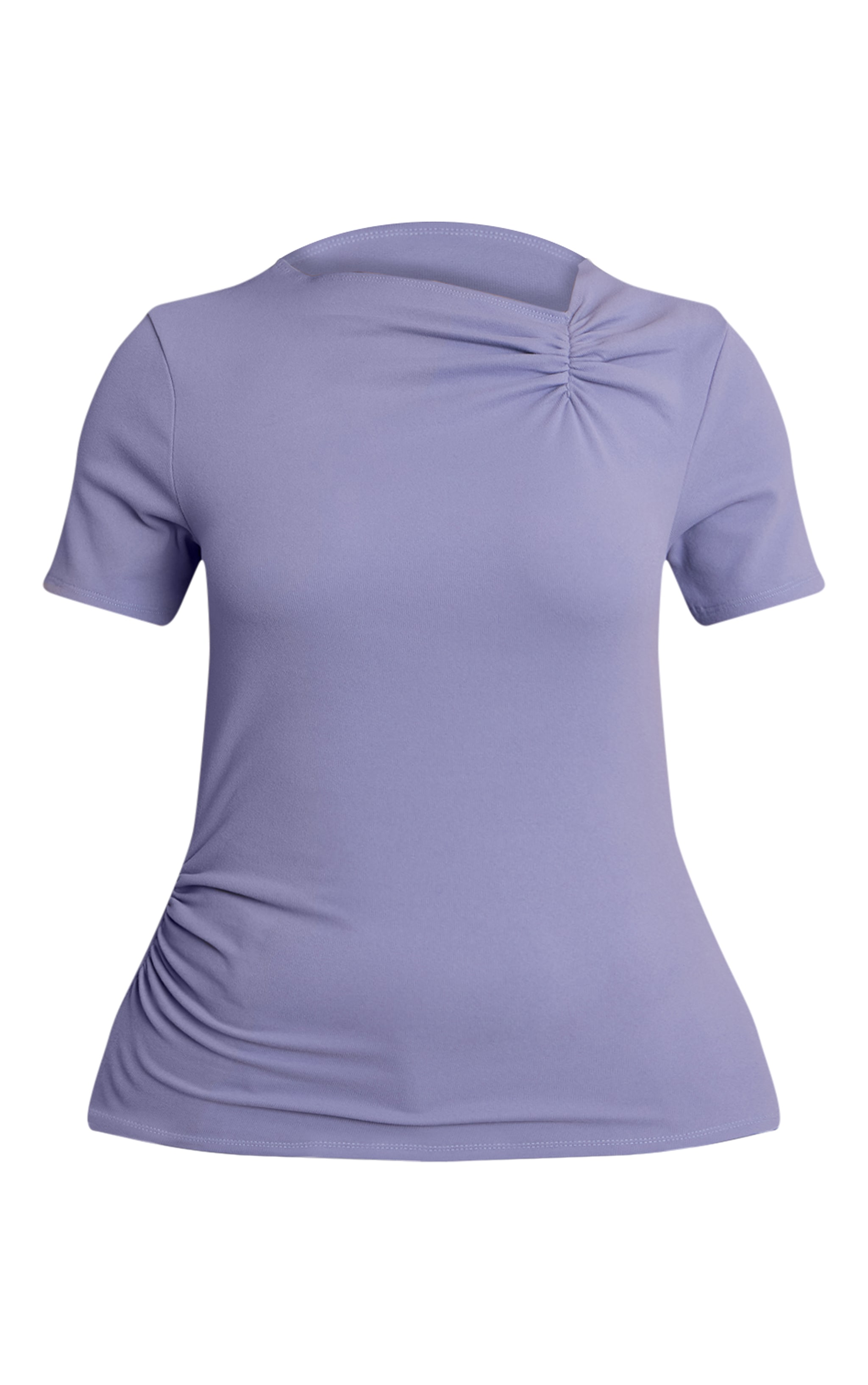 Petite Dusky Blue Super Soft Twist Detail Cap Sleeve Top image 5
