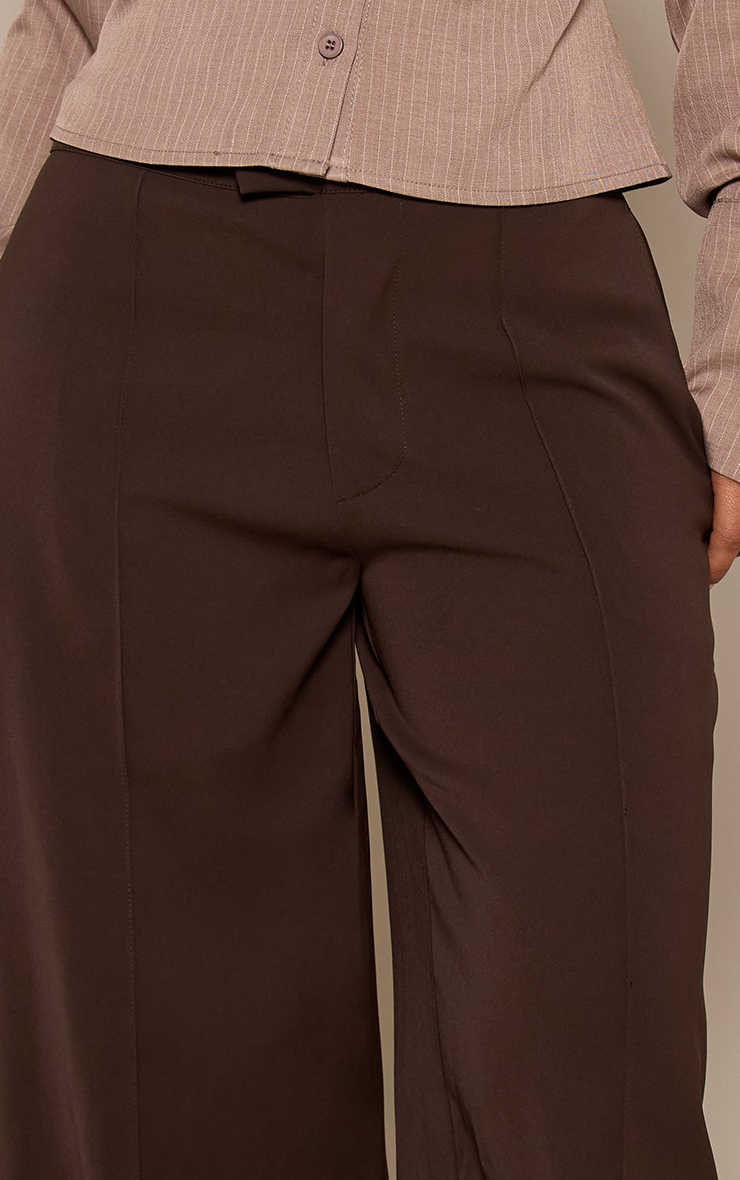 Petite Chocolate Seam Front Wide Leg Tailored Pants image 4