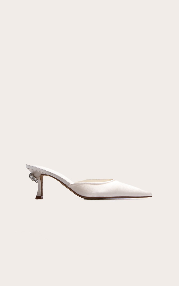 ivory heeled mules