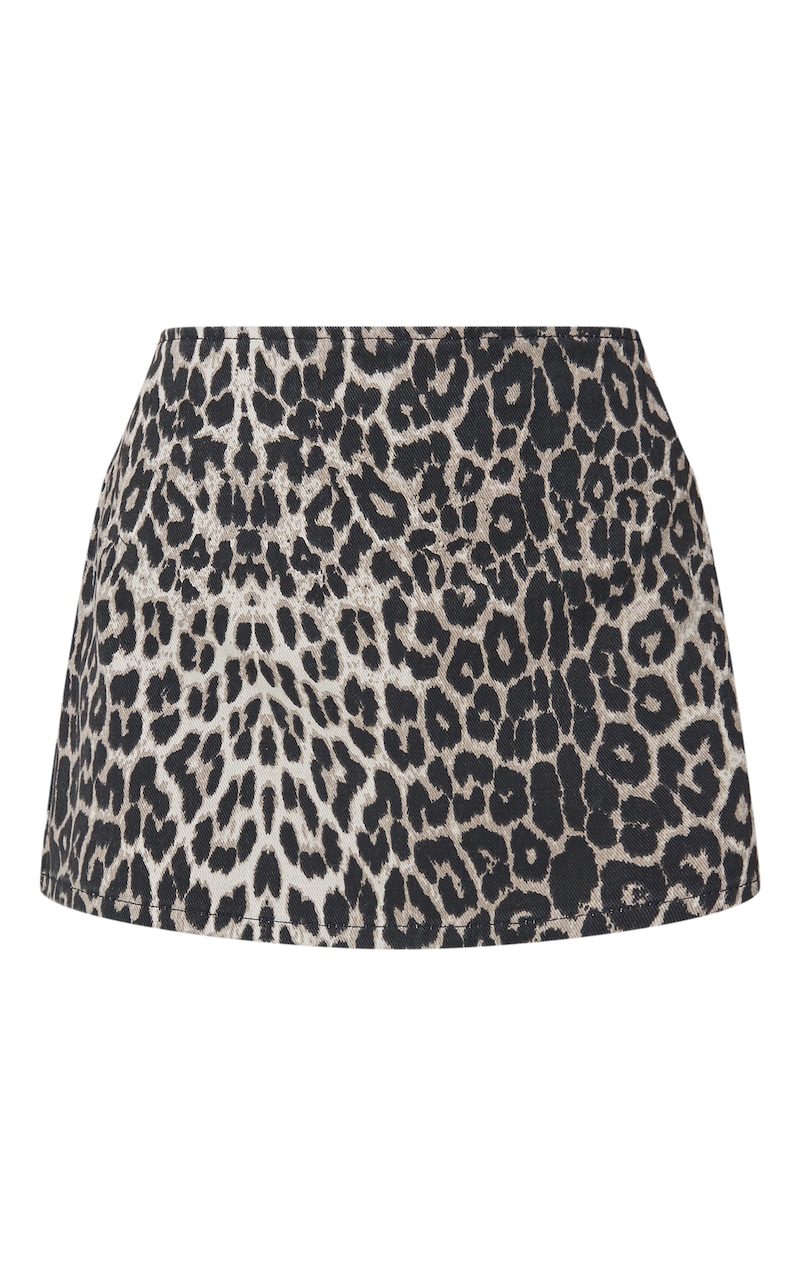Vintage leopard mini skirt