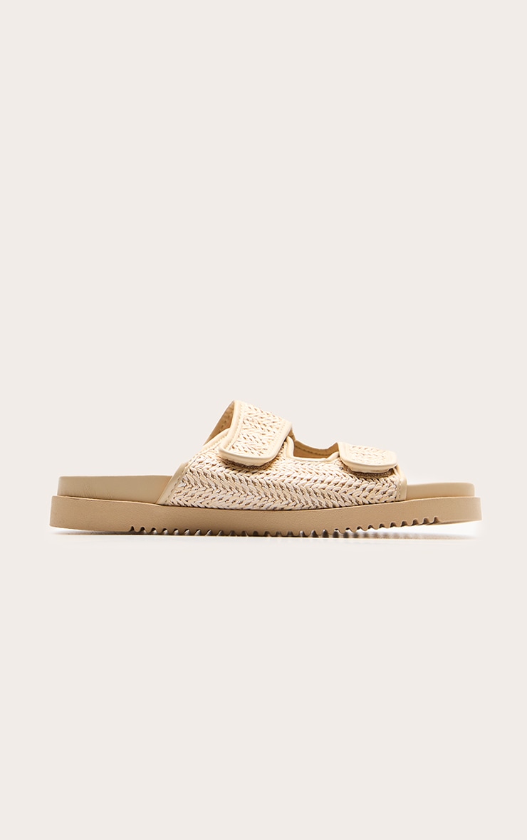 Stone Pu Round Toe Woven Velcro Straps image 2