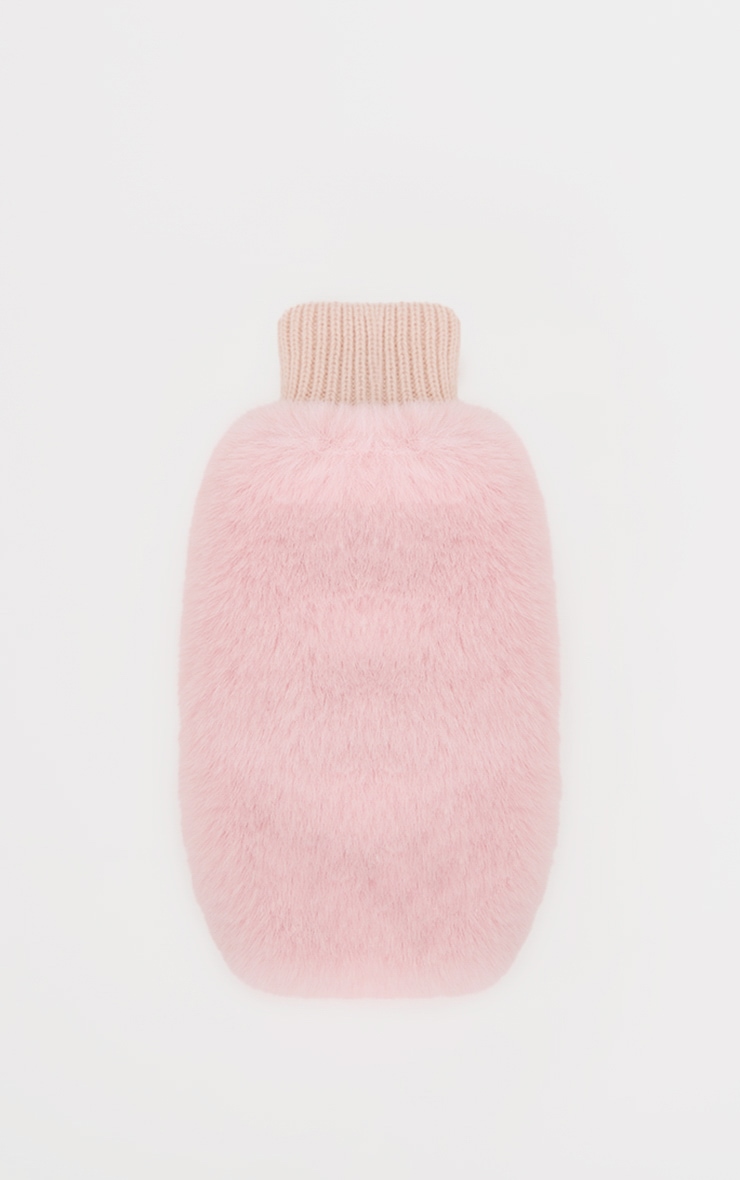 Mitaines en fausse fourrure douce rose image 3