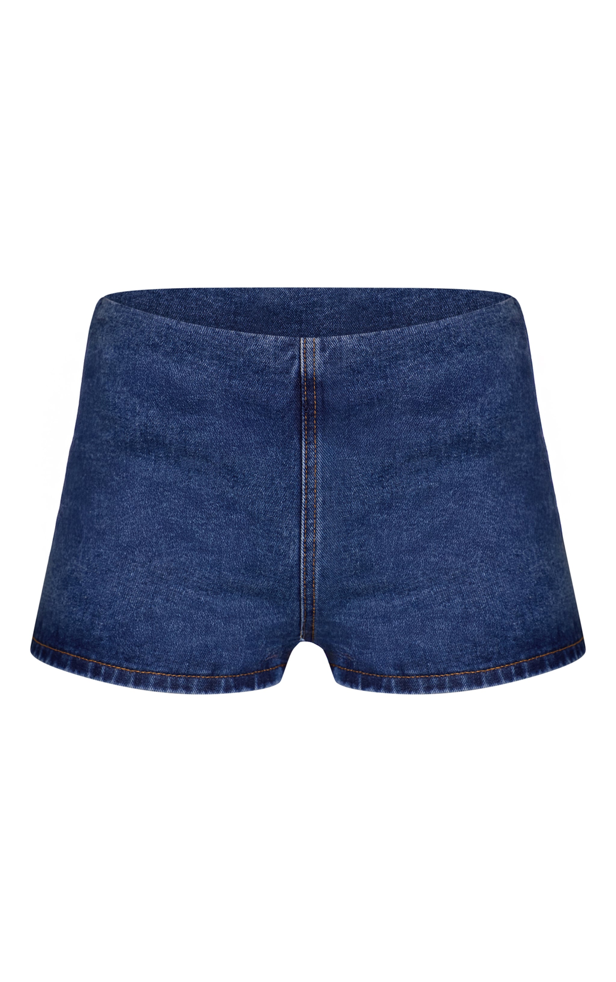 Short en denim taille haute bleu moyen image 6