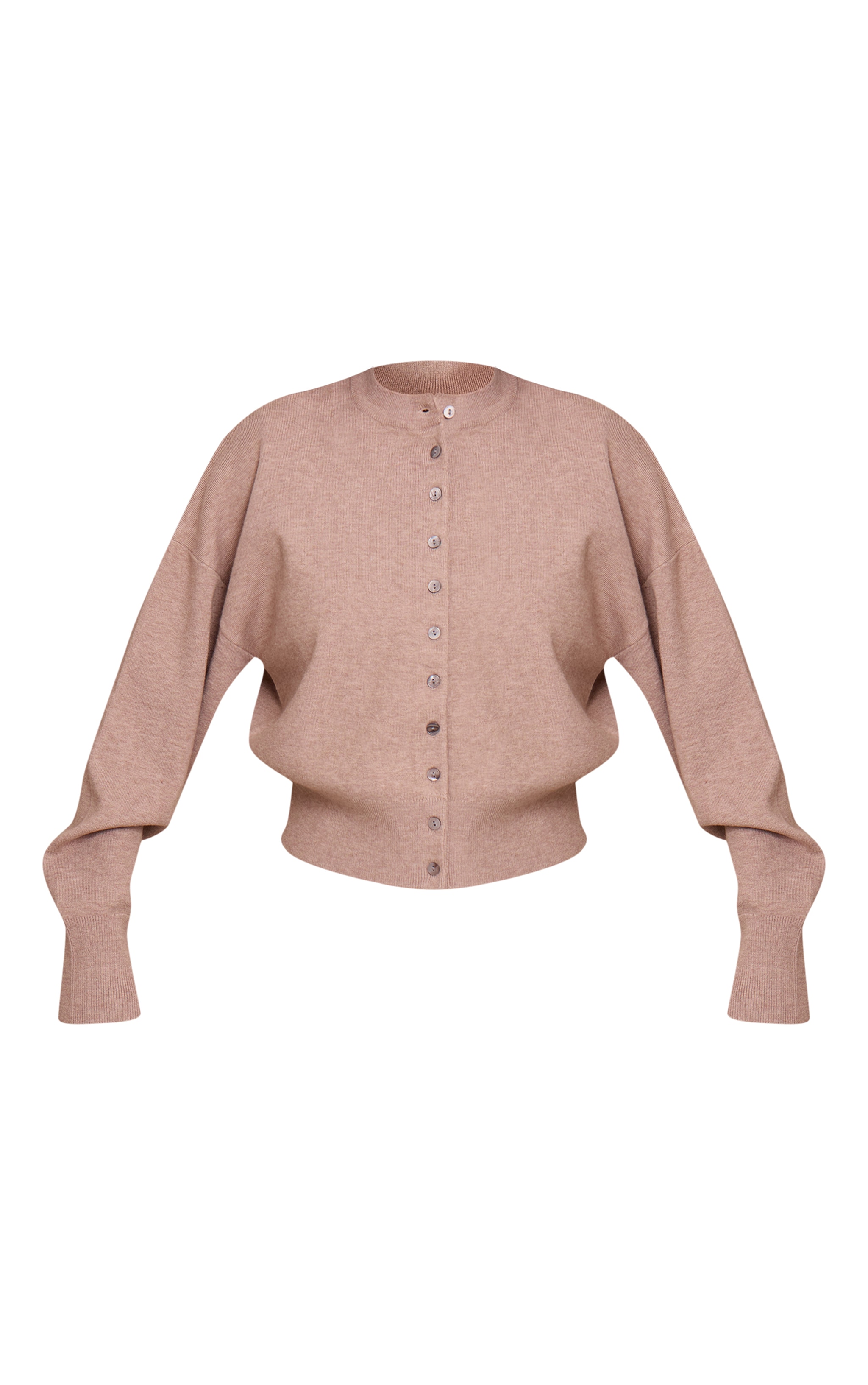 Cardigan en maille tricot compacte café au lait image 5