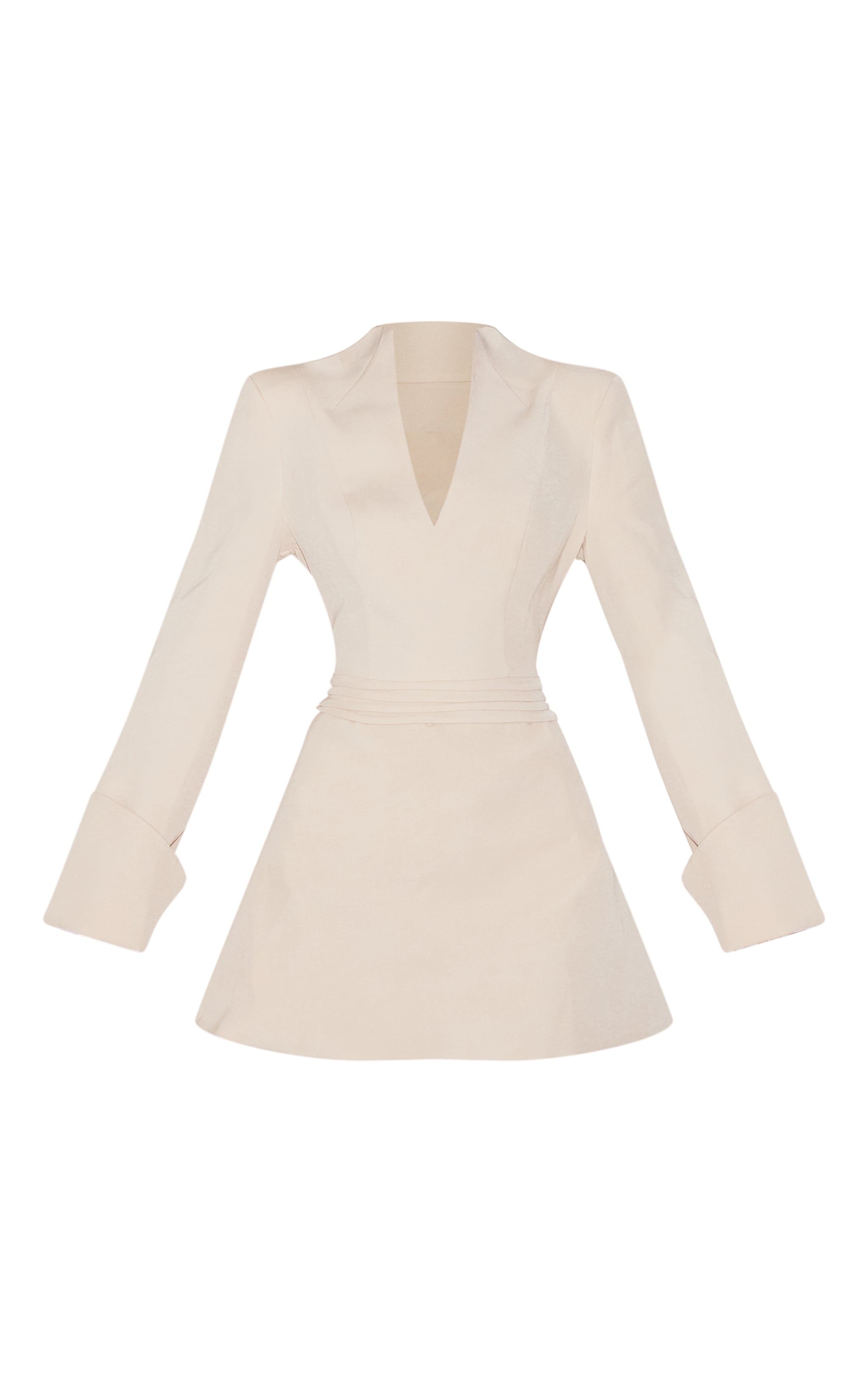 Almond Woven V Neck Mini Dress image 5