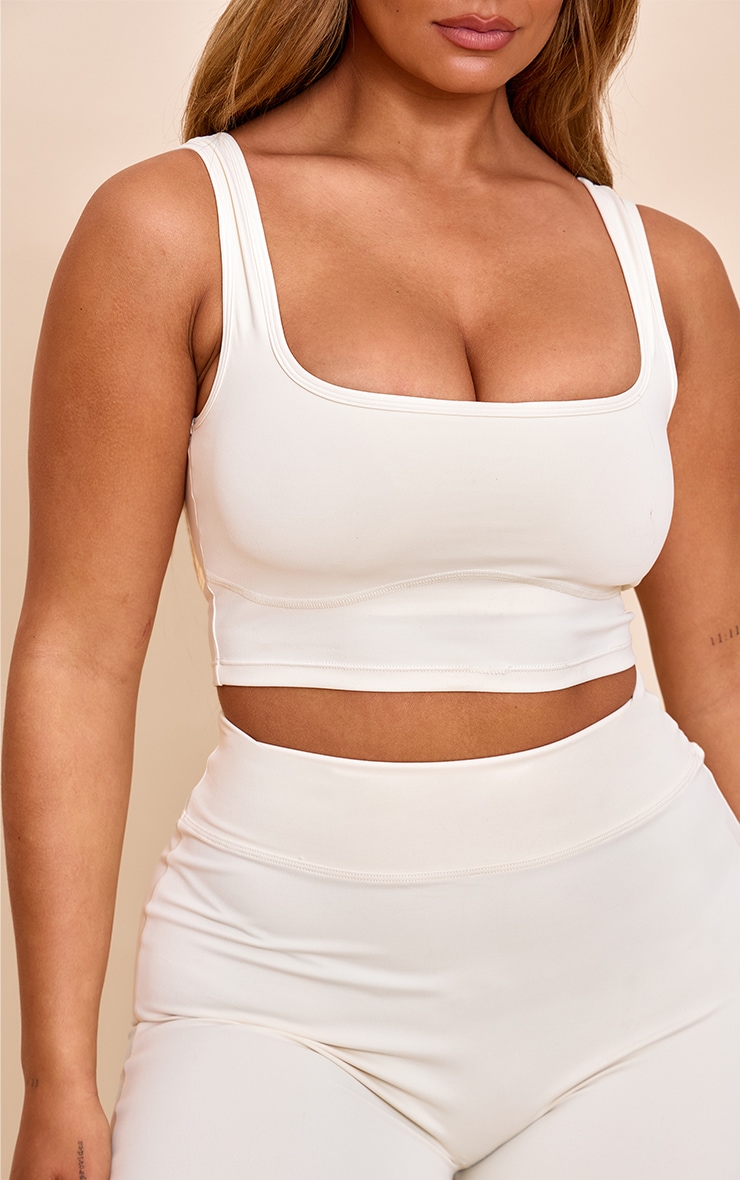 Shape Butter Cream Active Sculpt Square Neck Cupped Sports Bra image 4