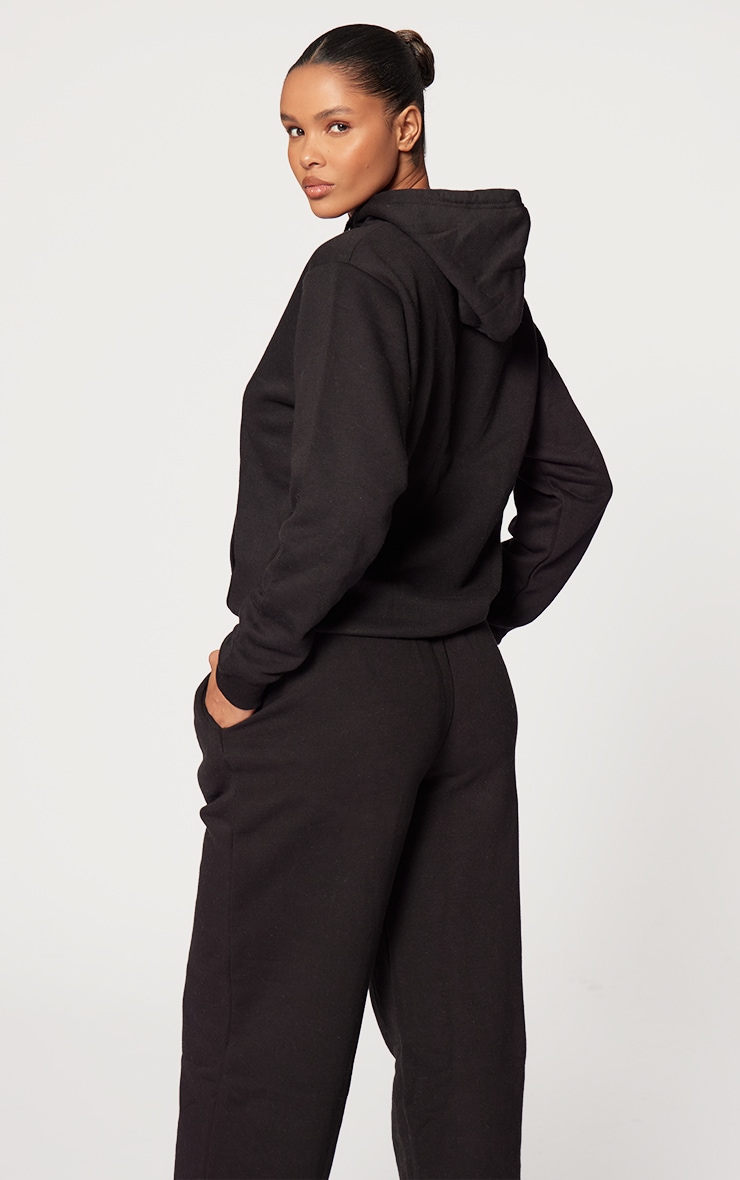 PRETTYLITTLETHING Logo Black Est 2012 Oversized Fit Hoodie image 2