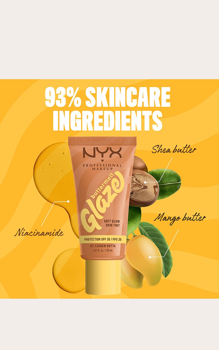 NYX PMU Buttermelt Glaze Glow Skin Tint - Cashew Butta image 2