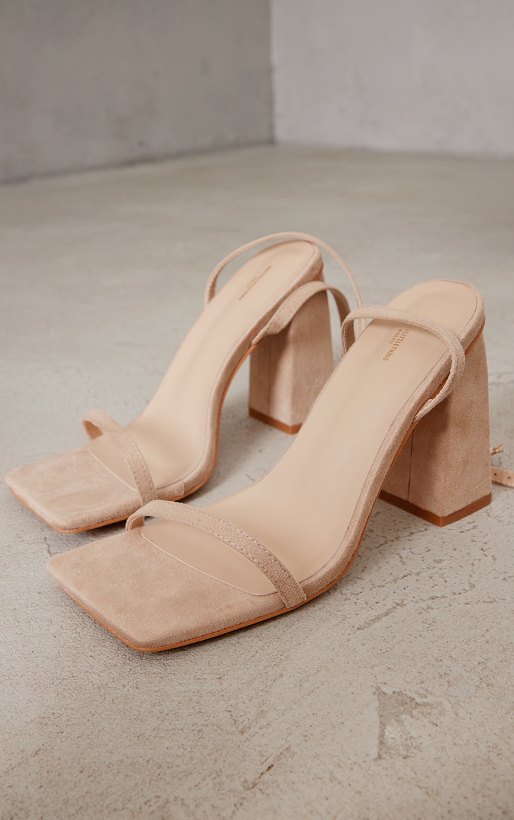Nude suede slides on sale