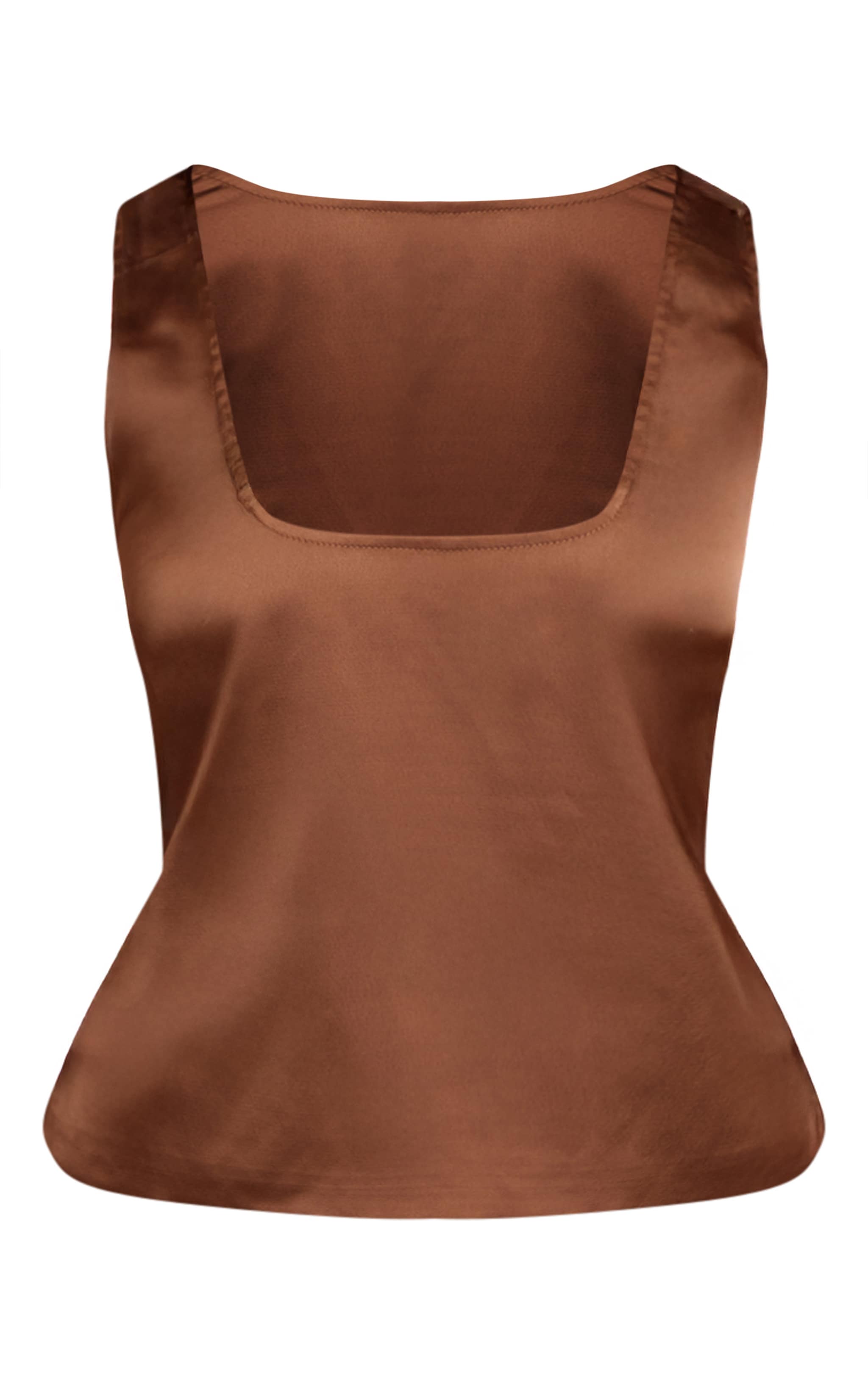 Petite Mocha Scoop Neck Cami Top image 5
