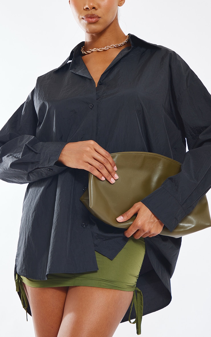 Black Parachute Oversized Long Sleeve Shirt image 4