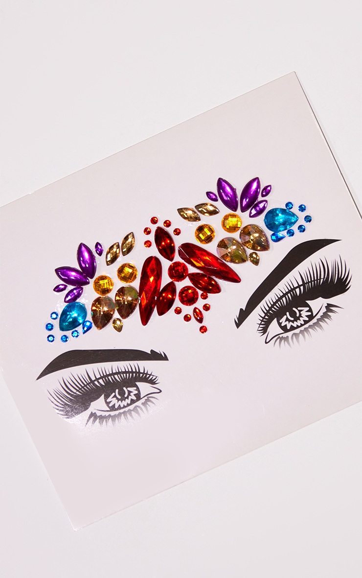 PRETTYLITTLETHING Forehead Multi Colour Face Jewel image 2