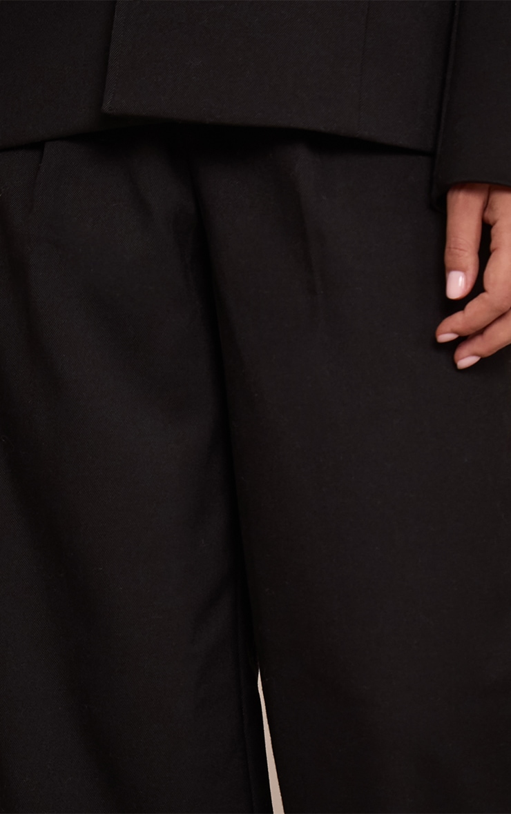 Pantalon de tailleur droit tissé noir image 4