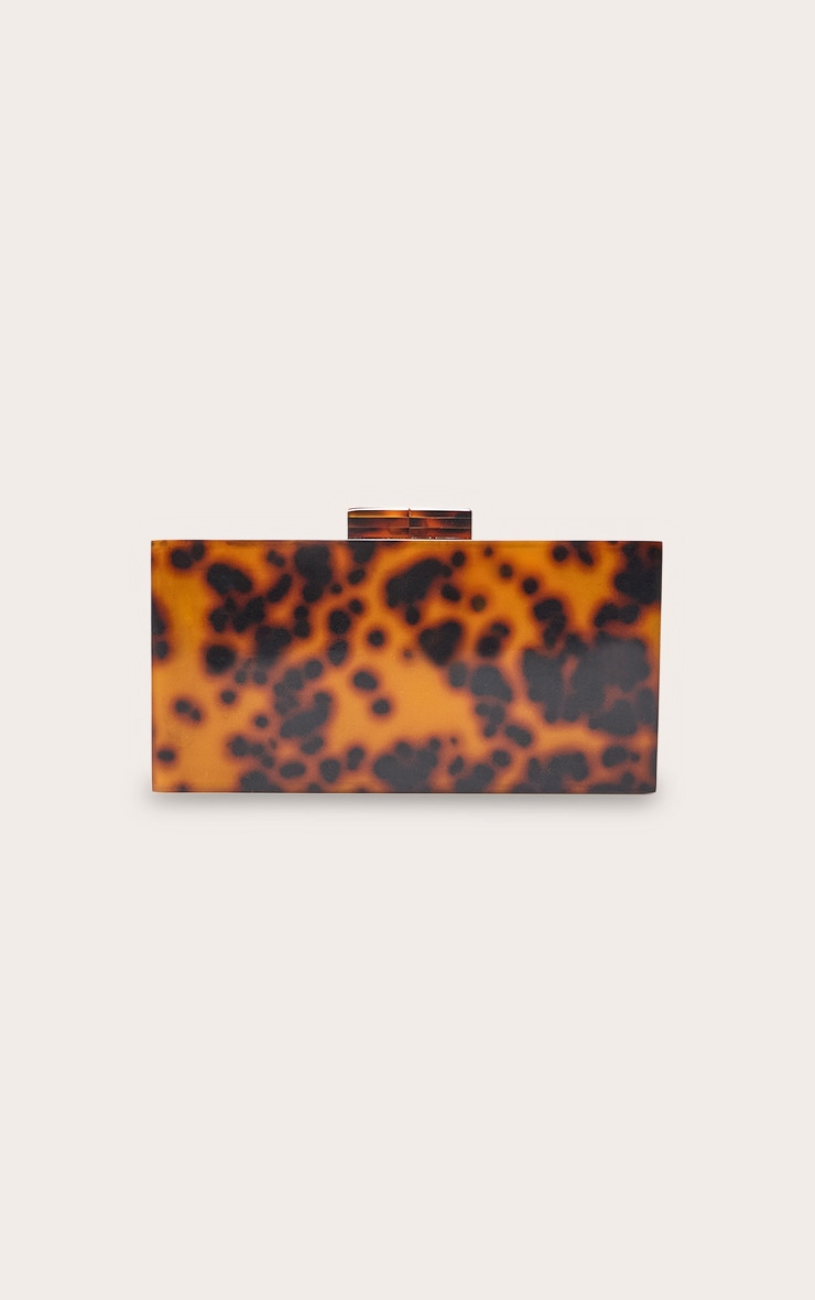 Pochette rigide rectangulaire en écailles orange image 2