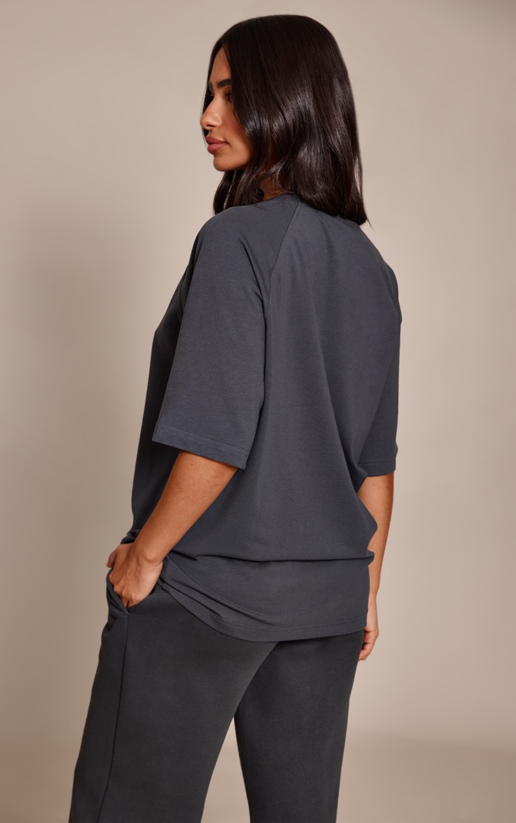Petite Charcoal Oversized T-shirt image 2