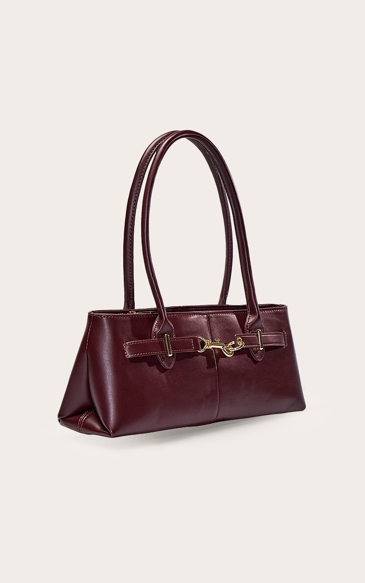 Burgundy Soft PU Shoulder Bag image 3
