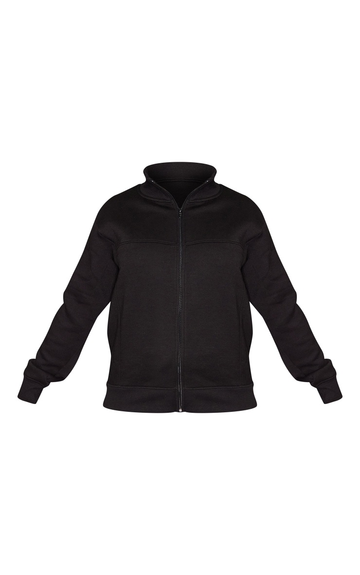 Top de sport noir sans coutures à détail zip image 5