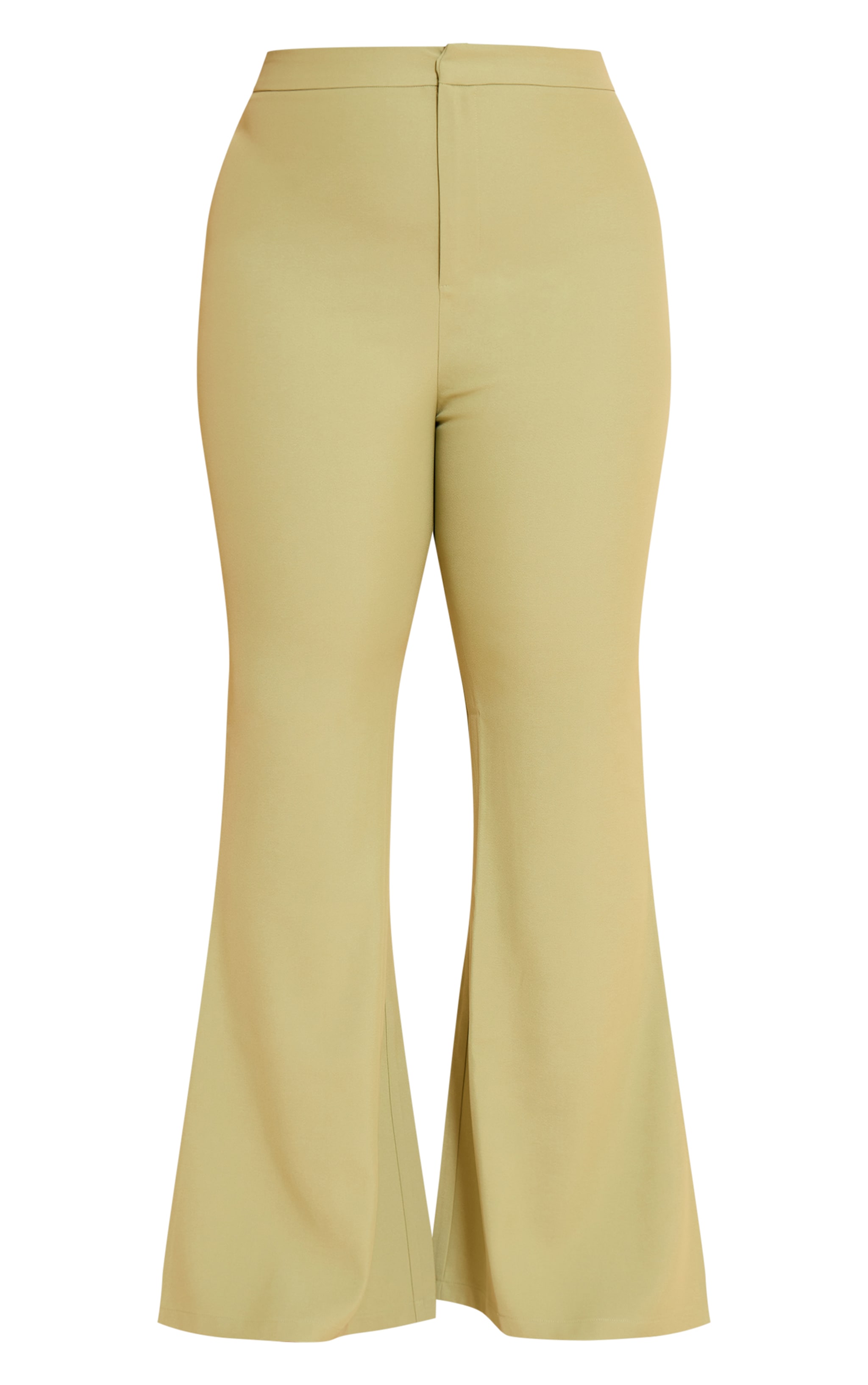 olive Woven Tailored Straight Leg Pants image 5