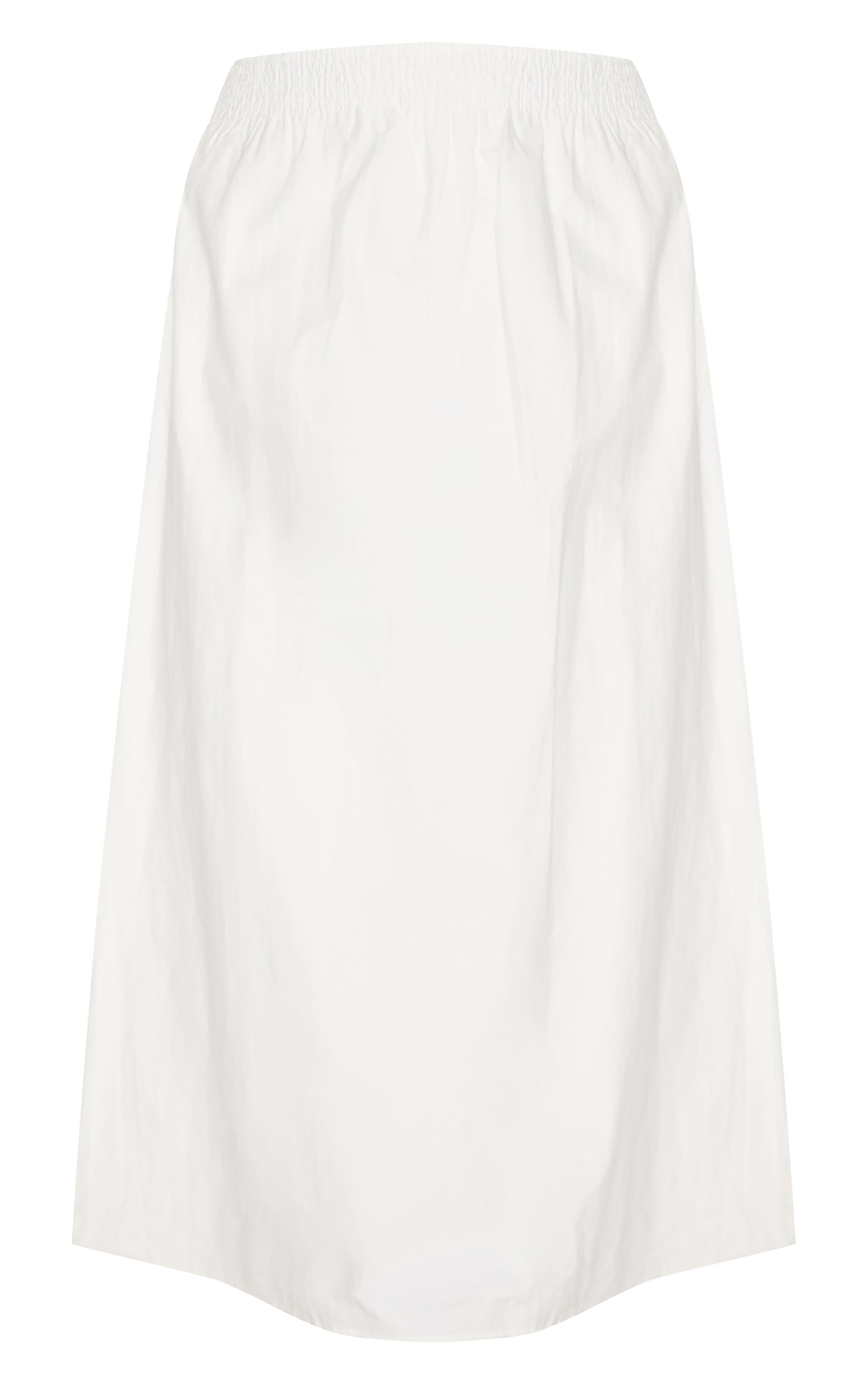 Plus White Sheered Waist Low Rise Maxi Skirt image 5