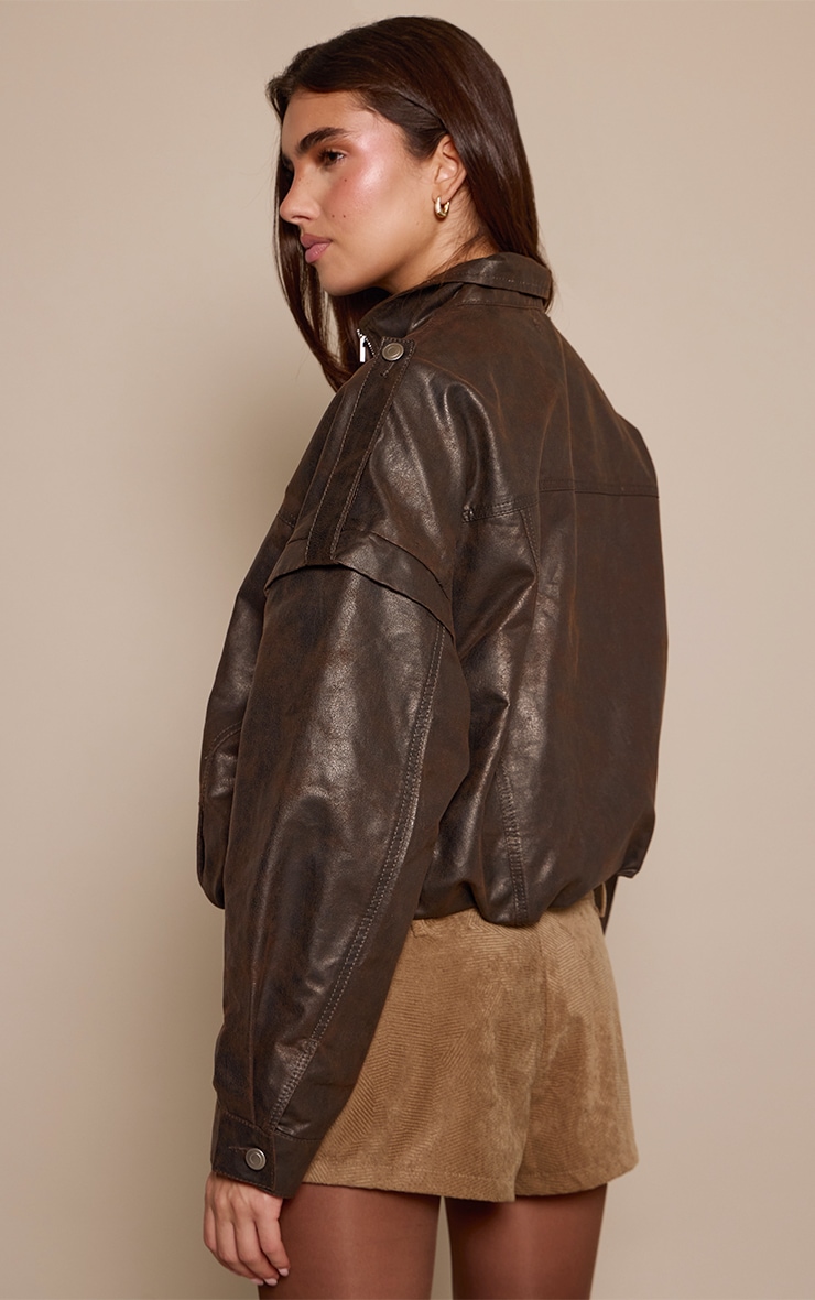 Brown Corduroy Double Waistband Hot Pants image 3