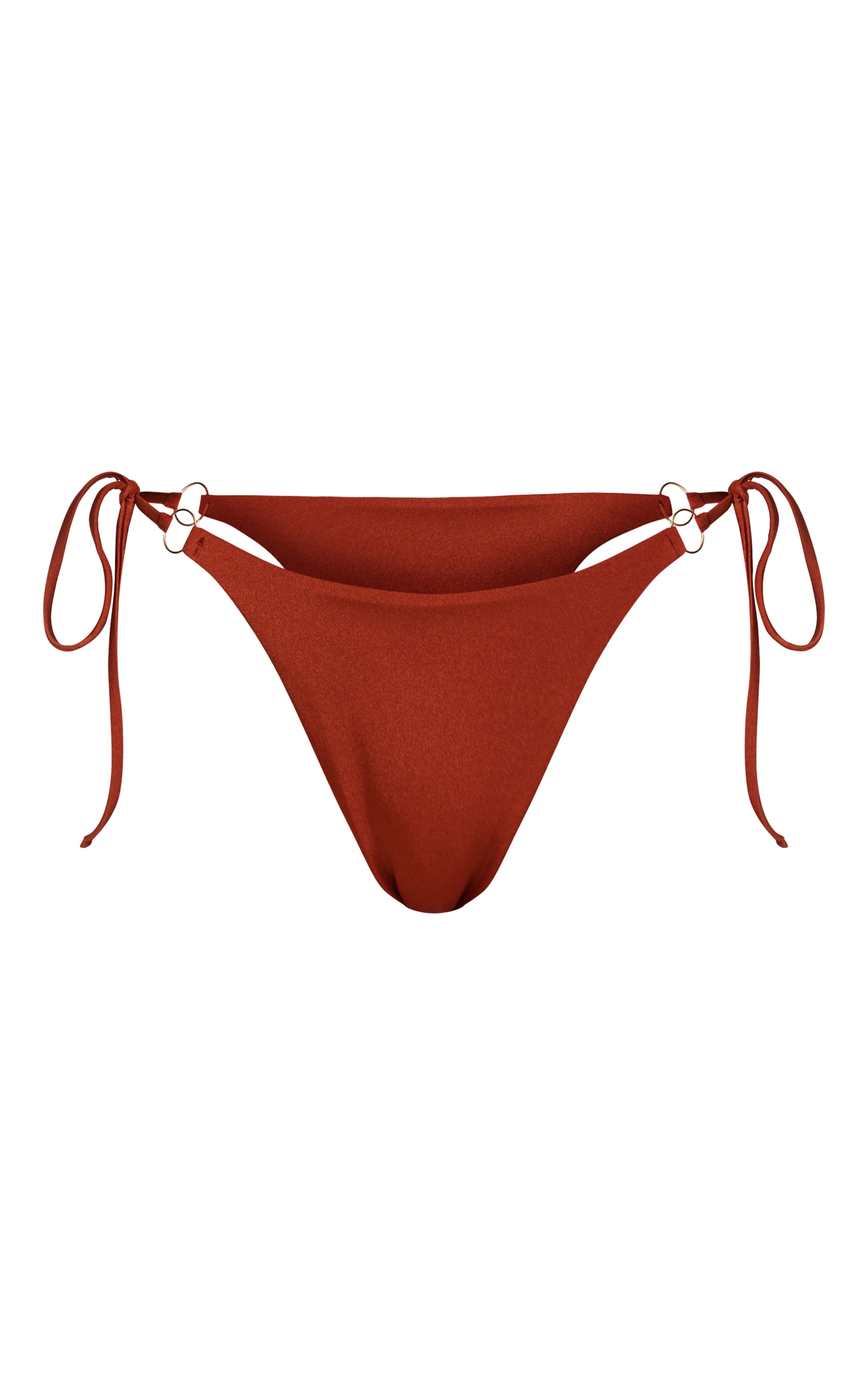 Bronze Mini O Ring Tie Side Bikini Bottoms image 5