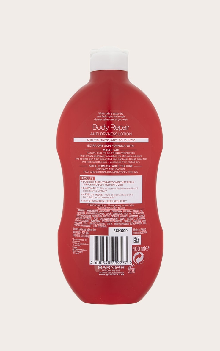 Garnier Body Repair Restoring Moisturiser 400ml 24 Hour Hydration Skin image 2