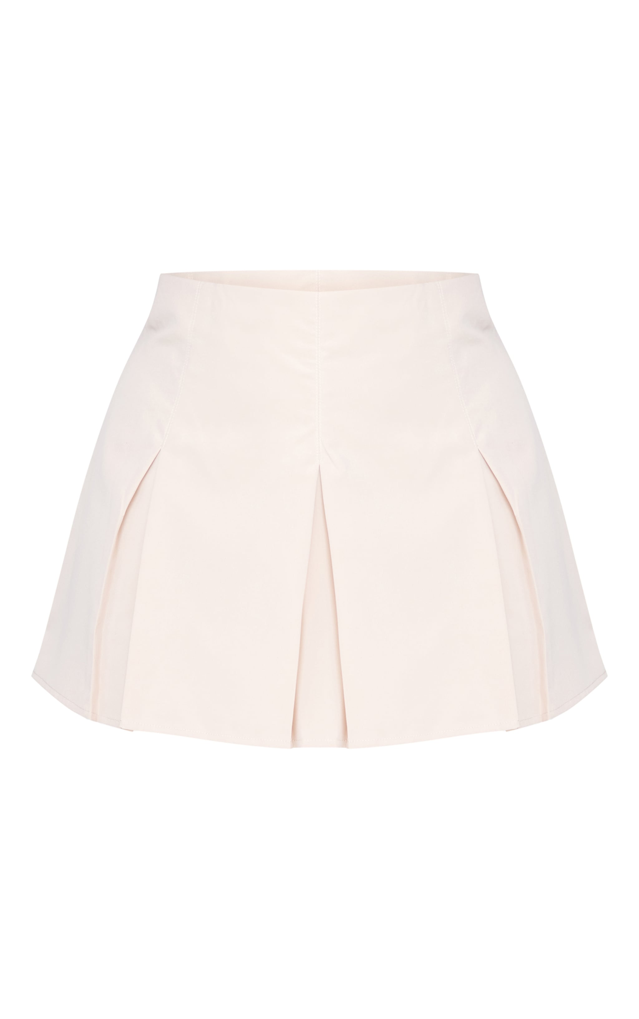 Plus Jupe-short patineuse gris pierre plissée ajustée en maille tissée image 6