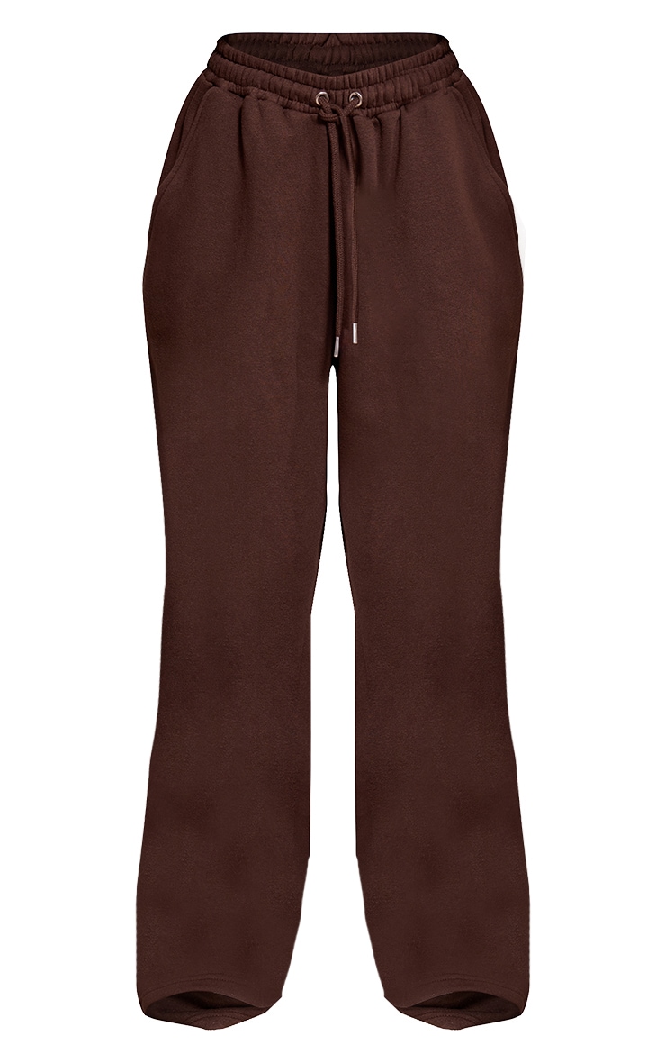 Petite Chocolate Wide Leg Elasticated Drawstring Sweatpants image 5
