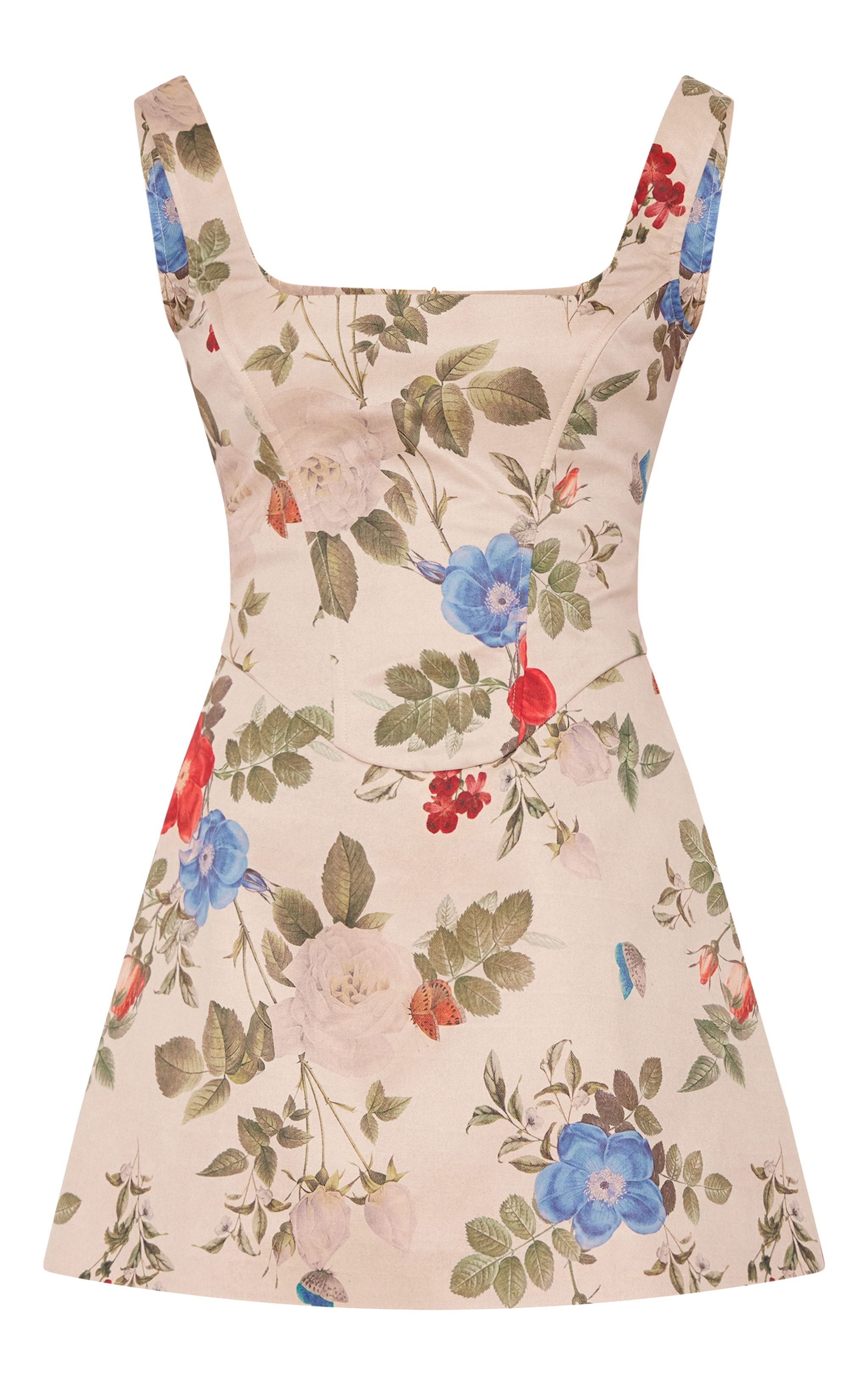 Multi Floral Corset A Line Shift Dress | Dresses