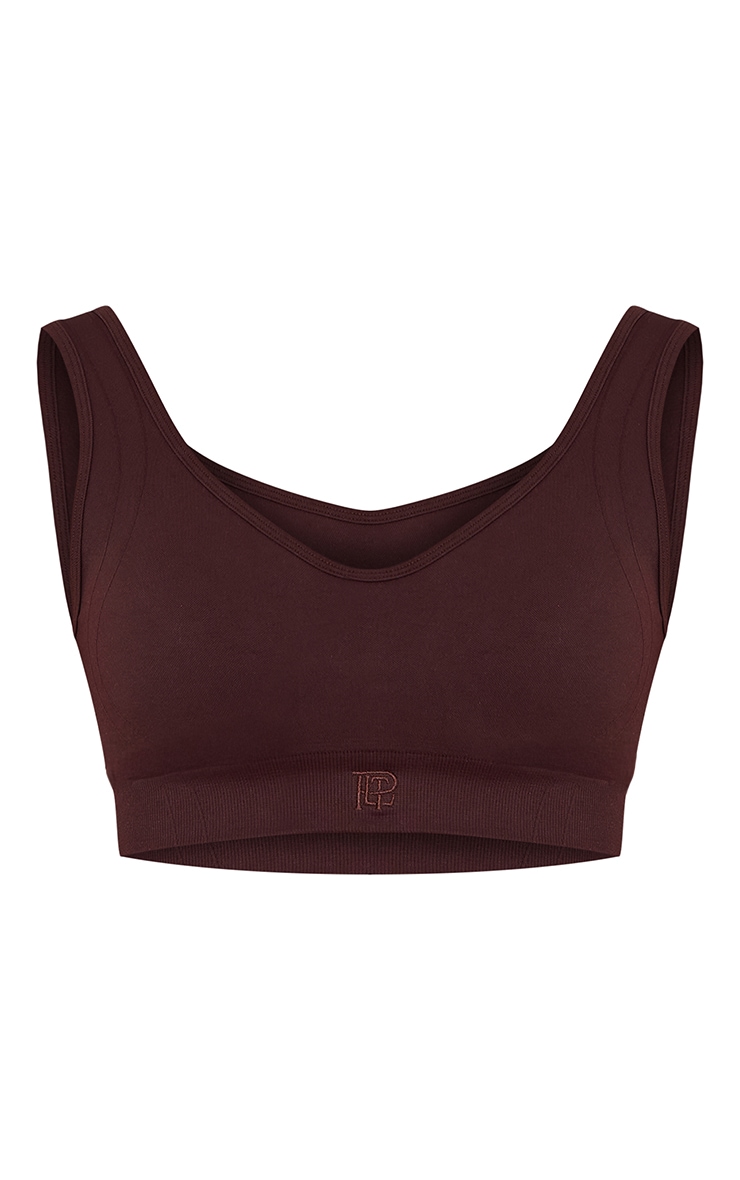 PLT Chocolate Seamless Scoop Sports Bra image 5