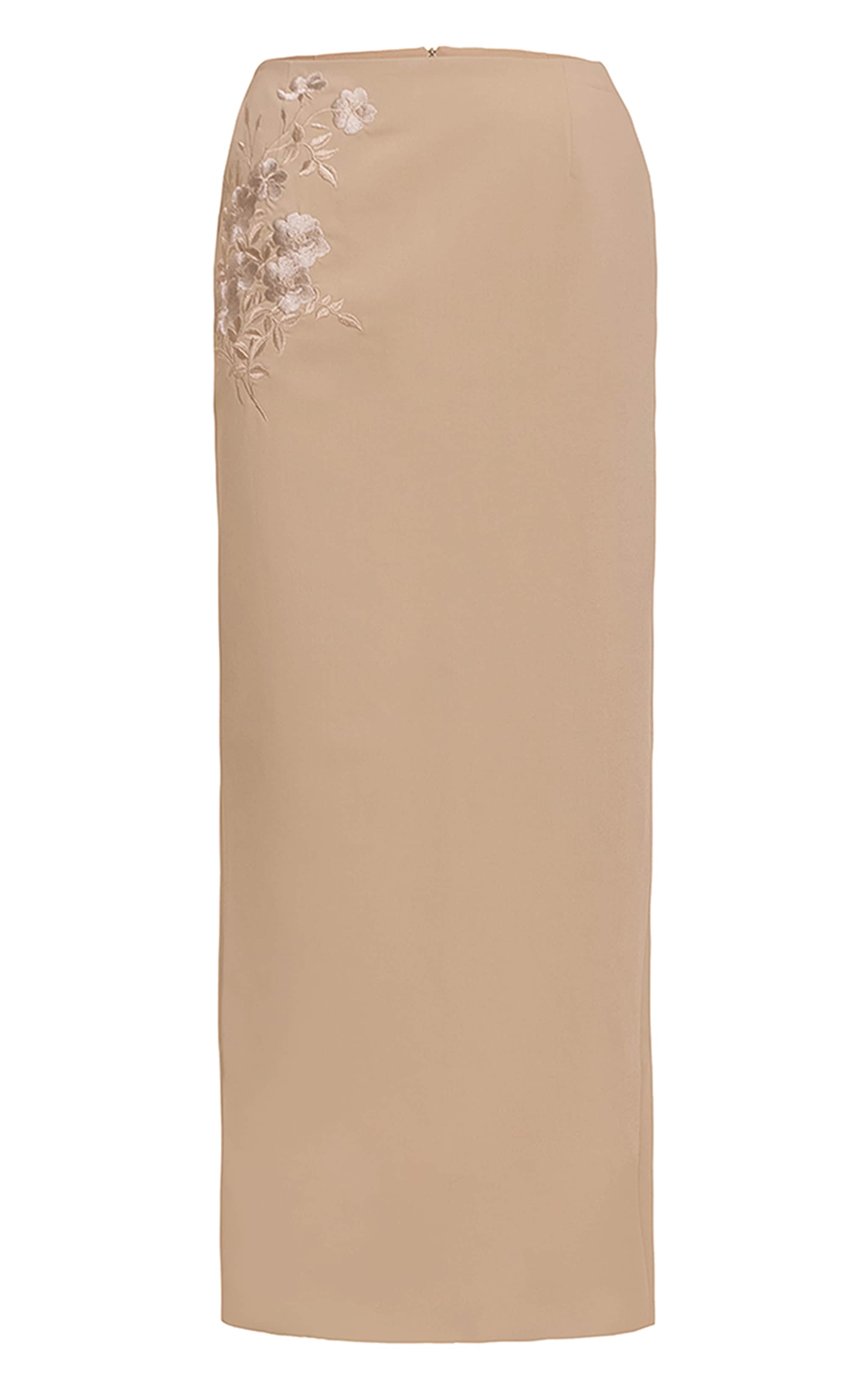 PLT Label Plus Stone Woven Embroidered Low Rise Maxi Skirt image 5