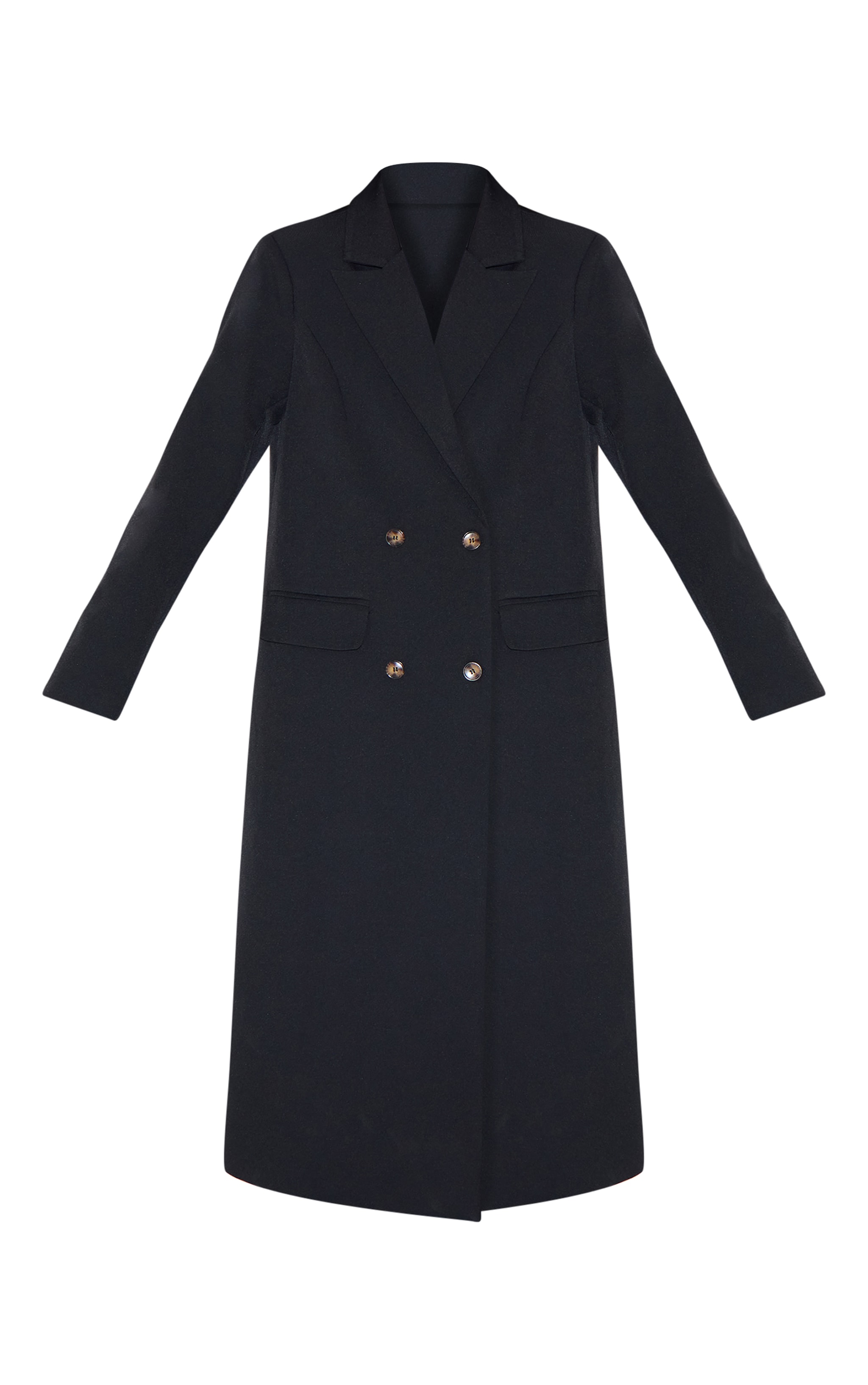 Black Maxi Length Duster Coat image 5