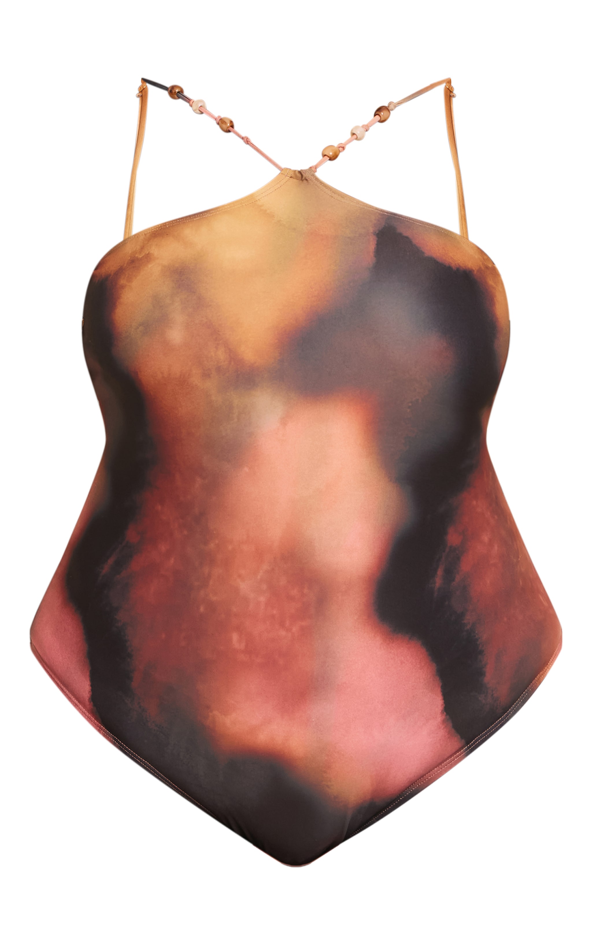 Plus Multi Blurred Print Bandeau Swimsuit image 5