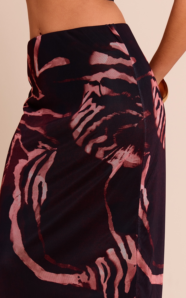 Brown Zebra Print Maxi Skirt image 4