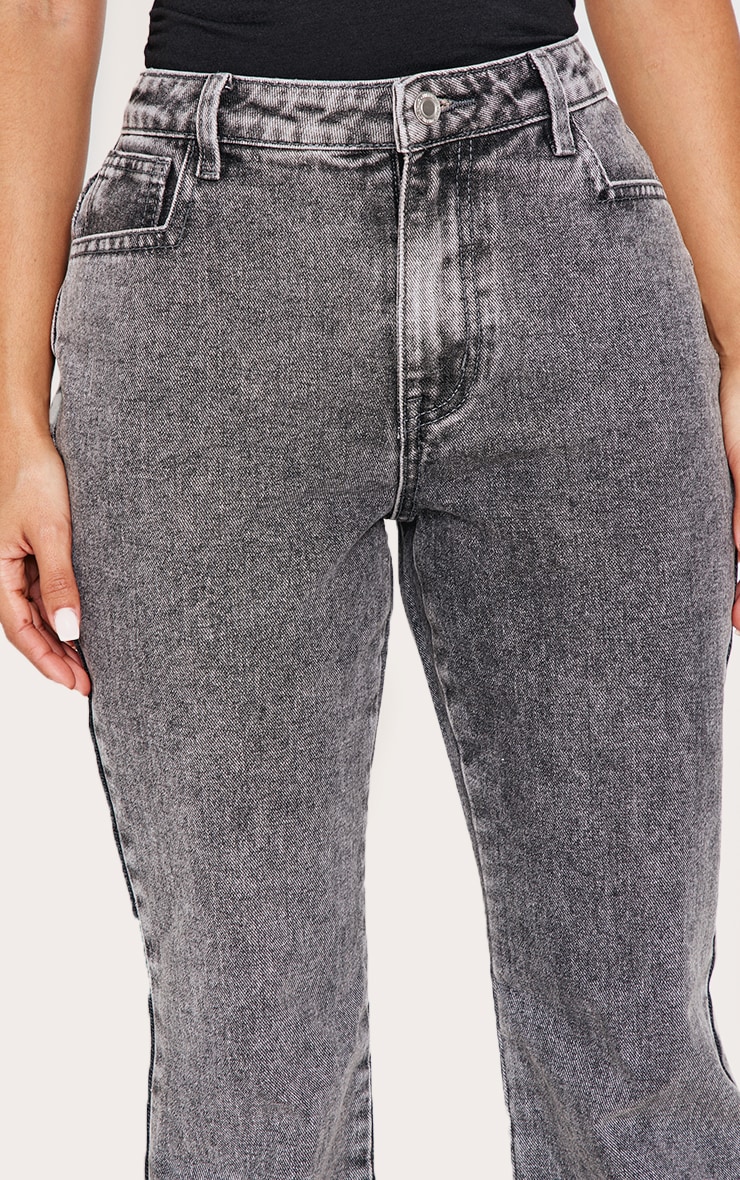 Petite Grey Slim Fit Flared Jeans image 4