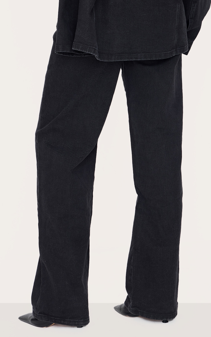 Tall Black Wide Leg Jeans image 3