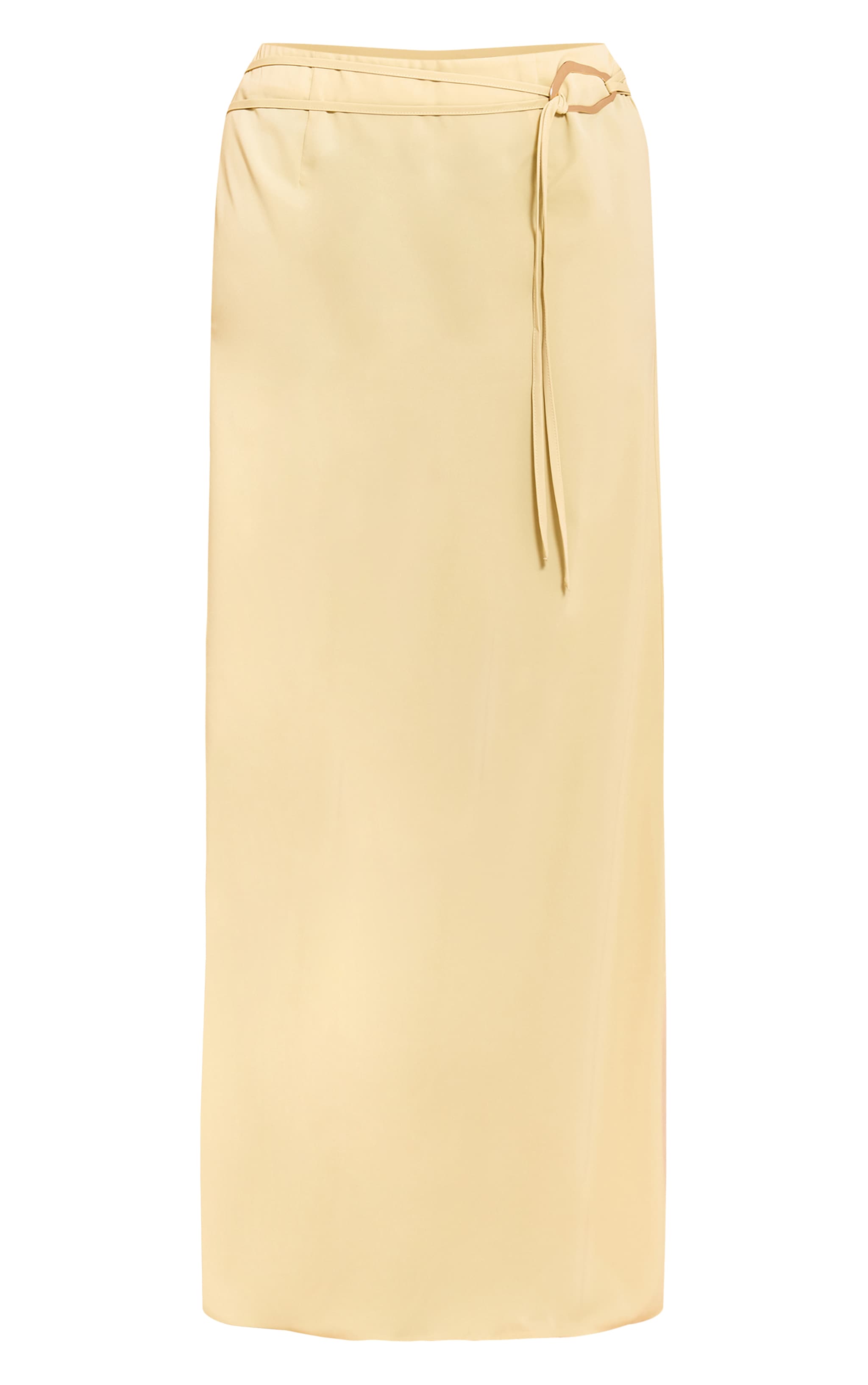 Shape Butter Yellow Gold Trim Strappy Tie Maxi Skirt image 5