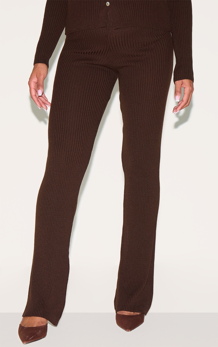 Maternity Chocolate Rib Knit Flare Pants image 2