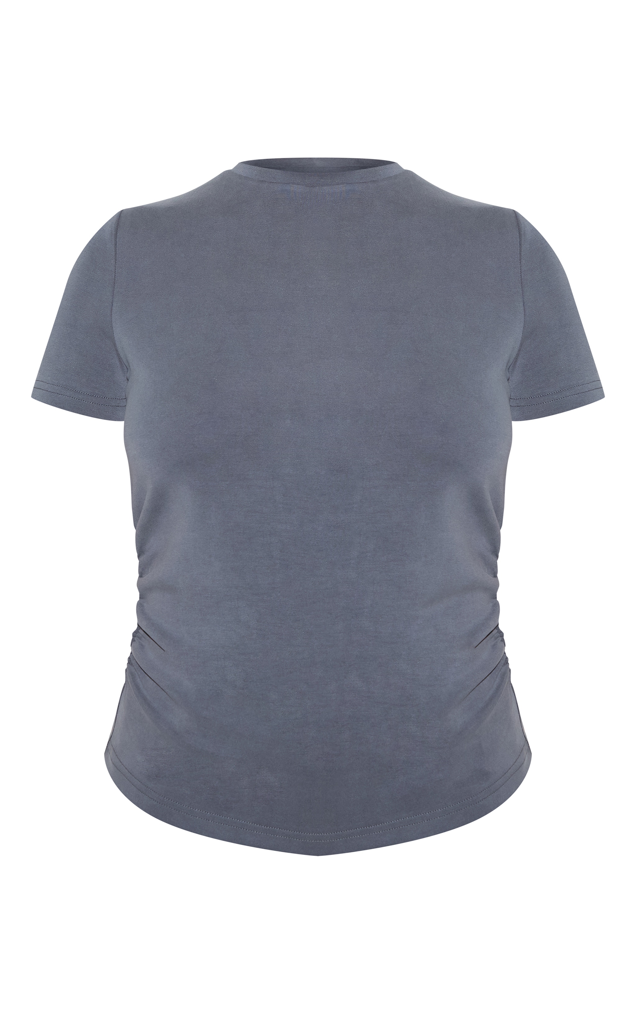 Plus Grey Modal Ruched Side Top image 5