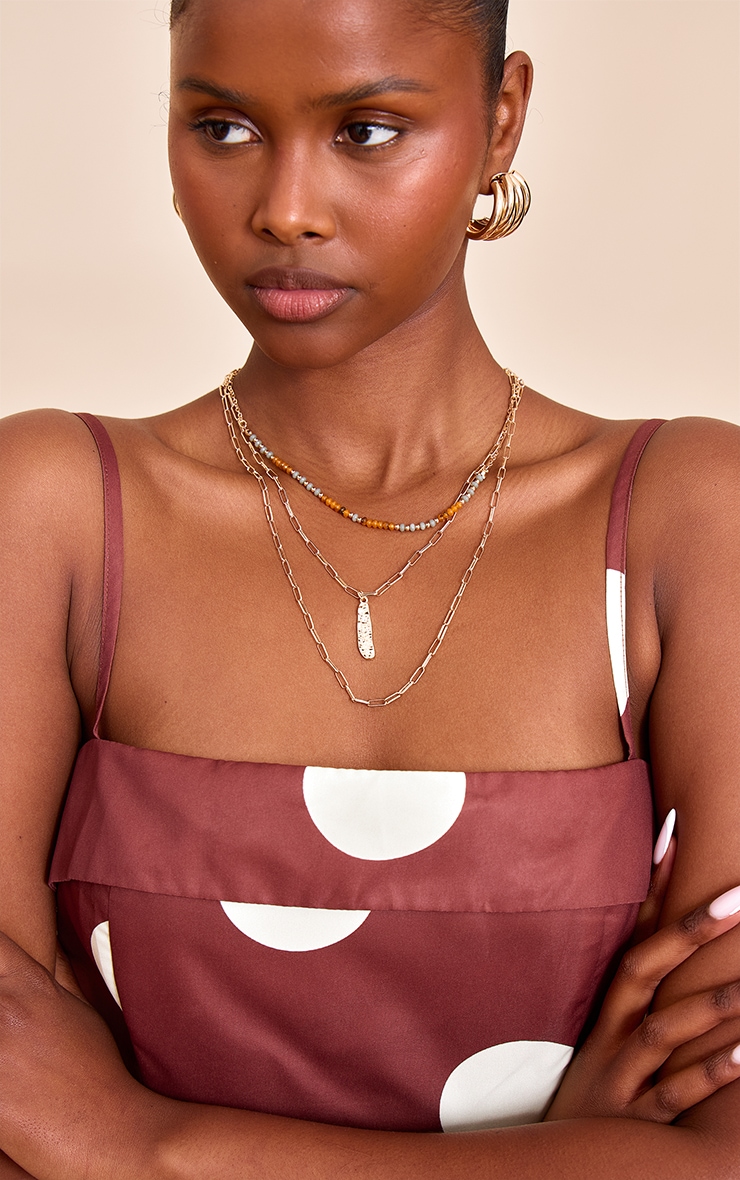 Multi Bead Multi Chain Necklace image 1