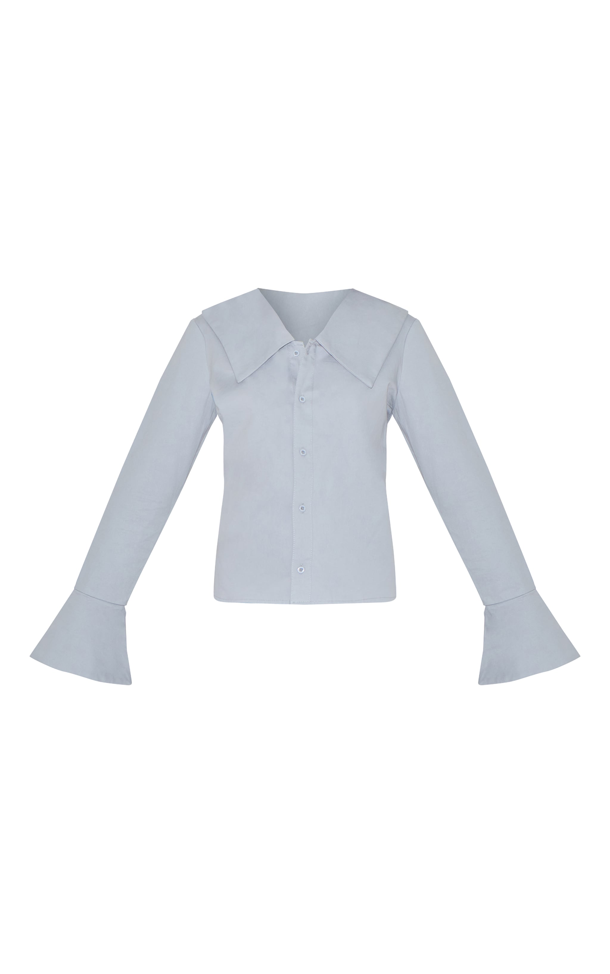 Blue Large Collar Shirt image 5