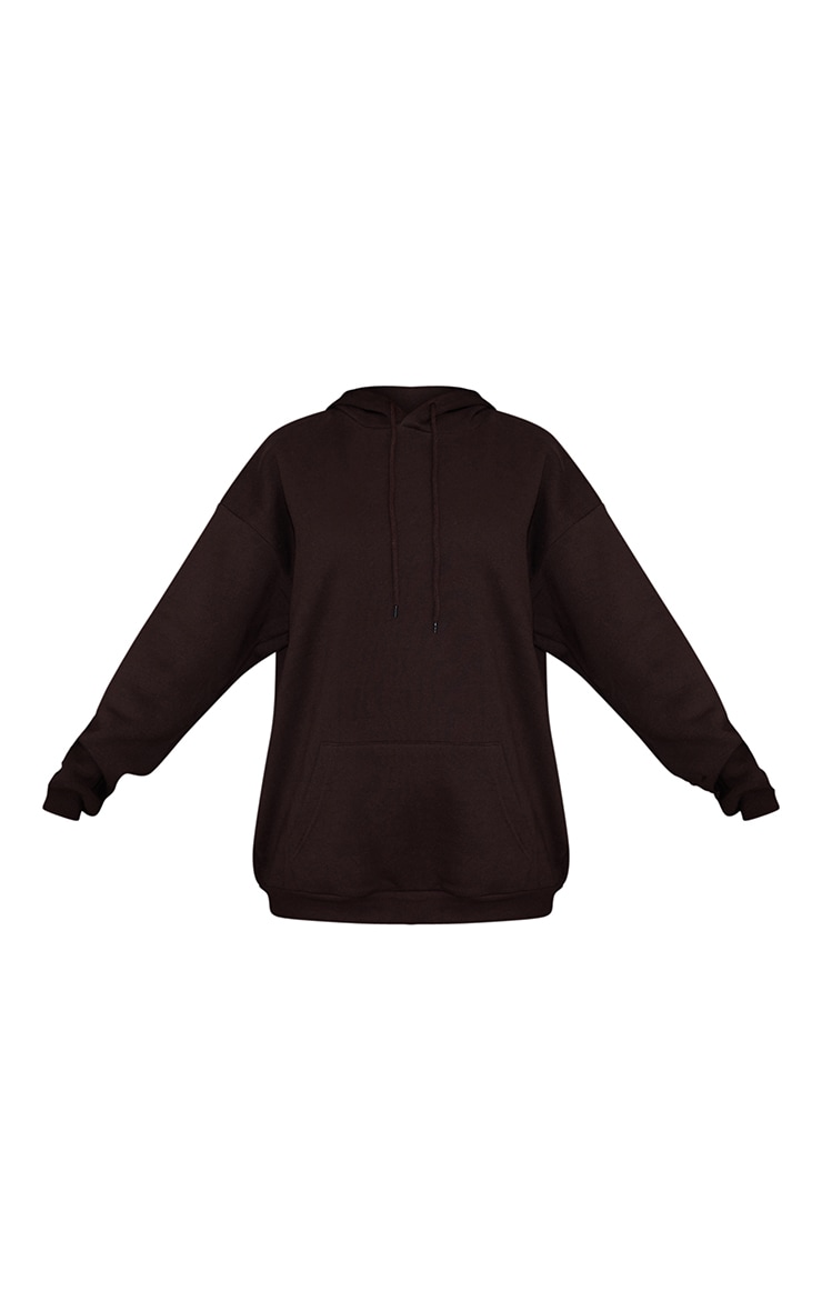 Hoodie oversize en sweat chocolat image 8