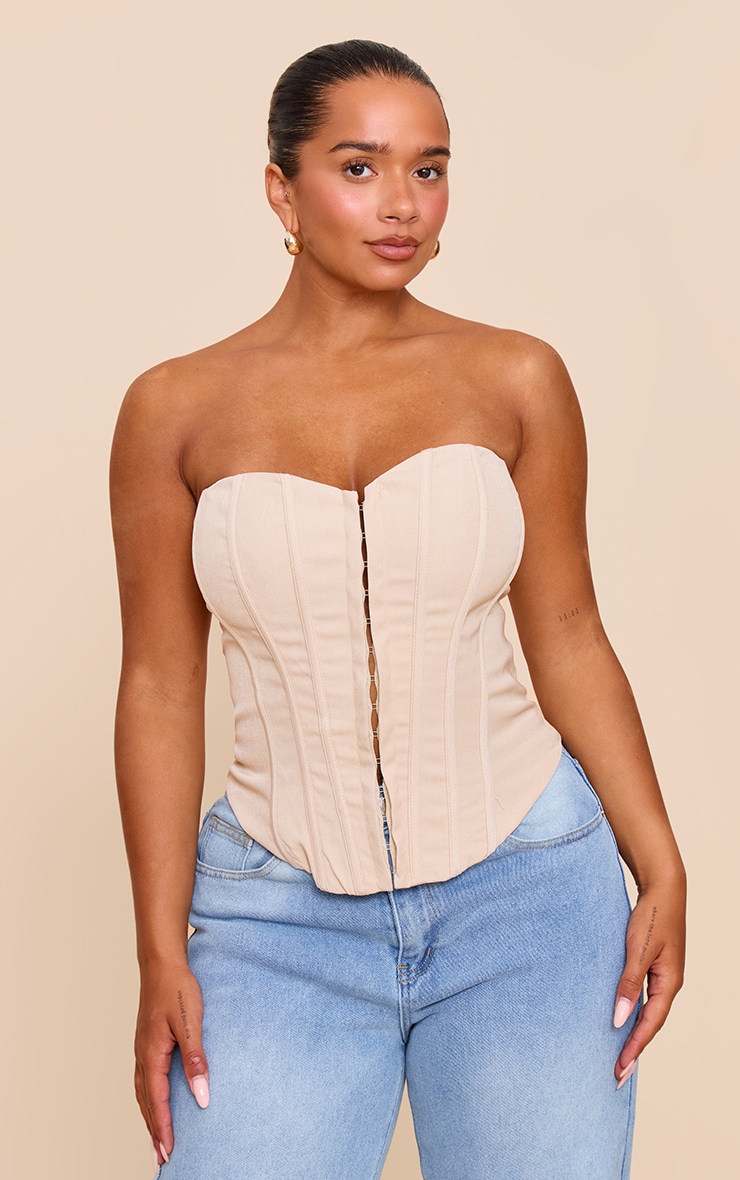 Shape Stone Hook & Eye Front Boned Corset Top image 1