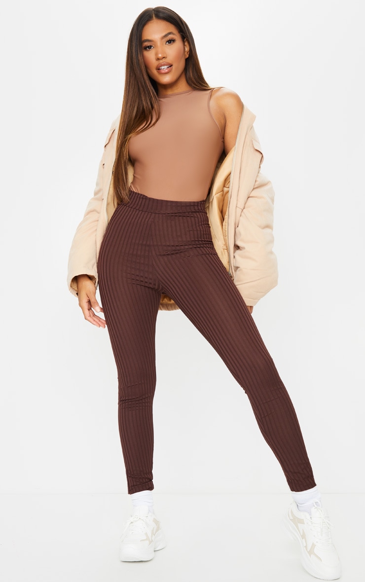 Chocolate Ribbed Legging
