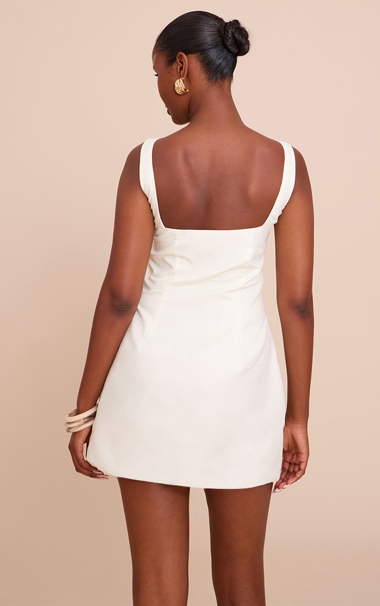 Cream Floral Print Woven A Line Shift Dress image 2