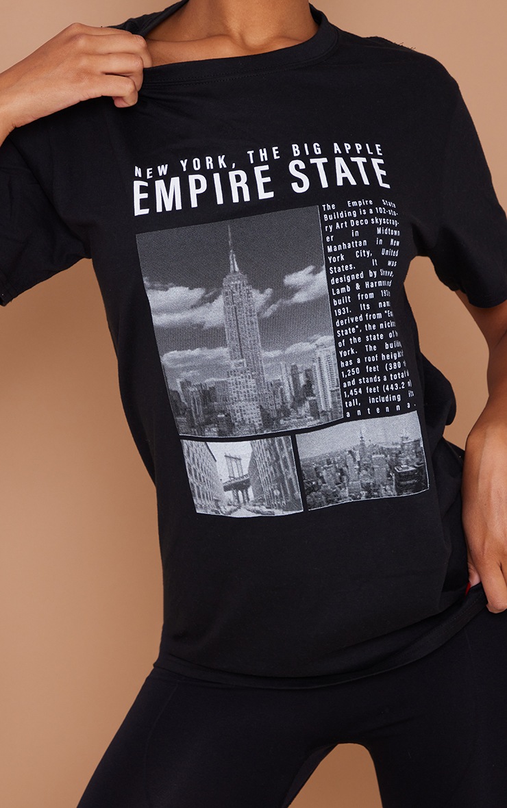 Black New York City Print T Shirt image 4